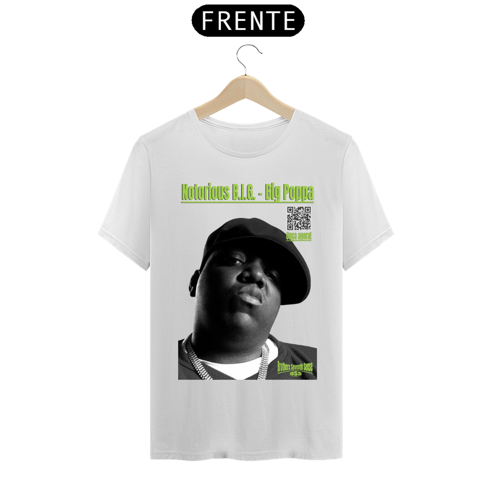 Camisa Notorious B.I.G. - Big Poppa (QRcode)