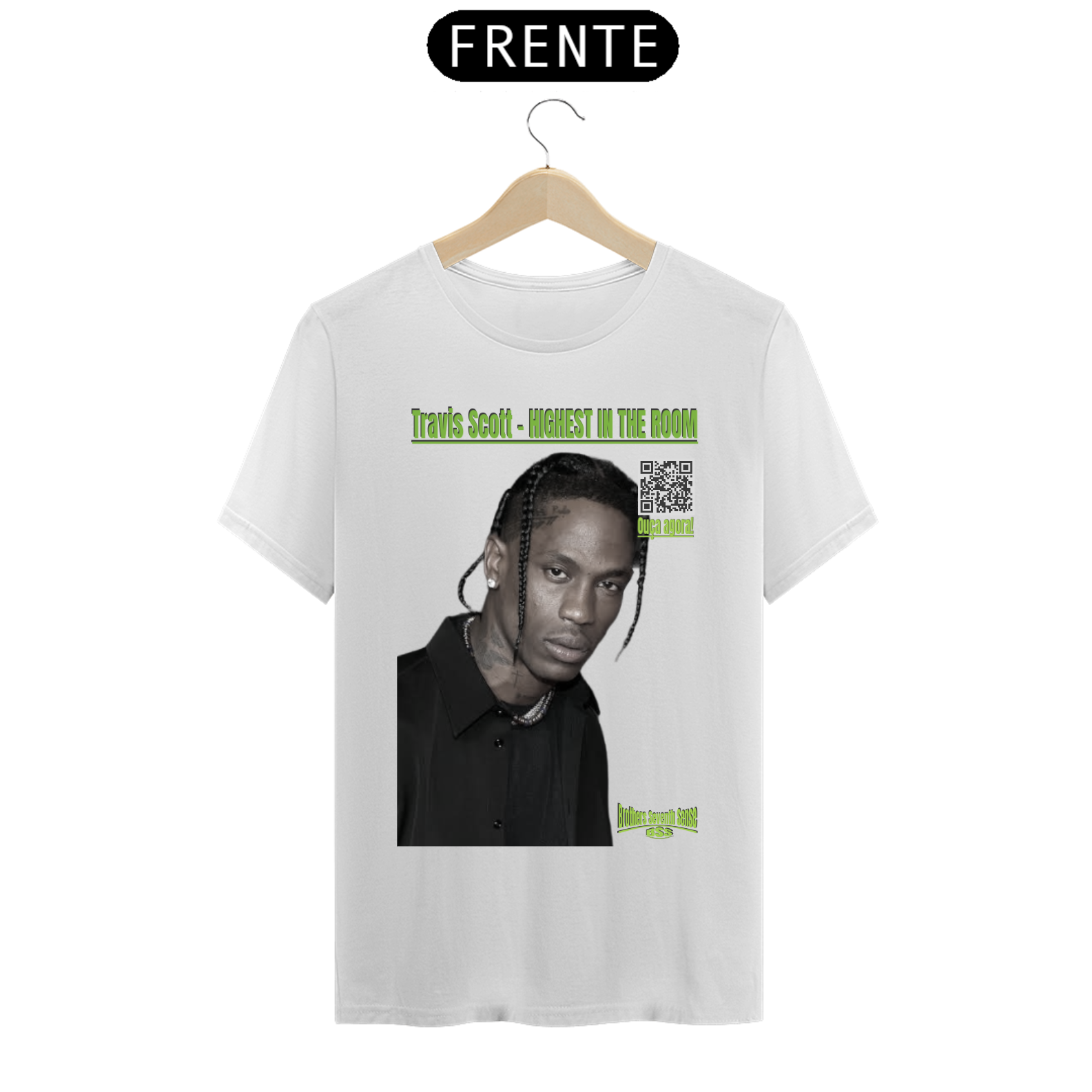 Camisa Travis Scott - HIGHEST IN THE ROOM (QRcode)