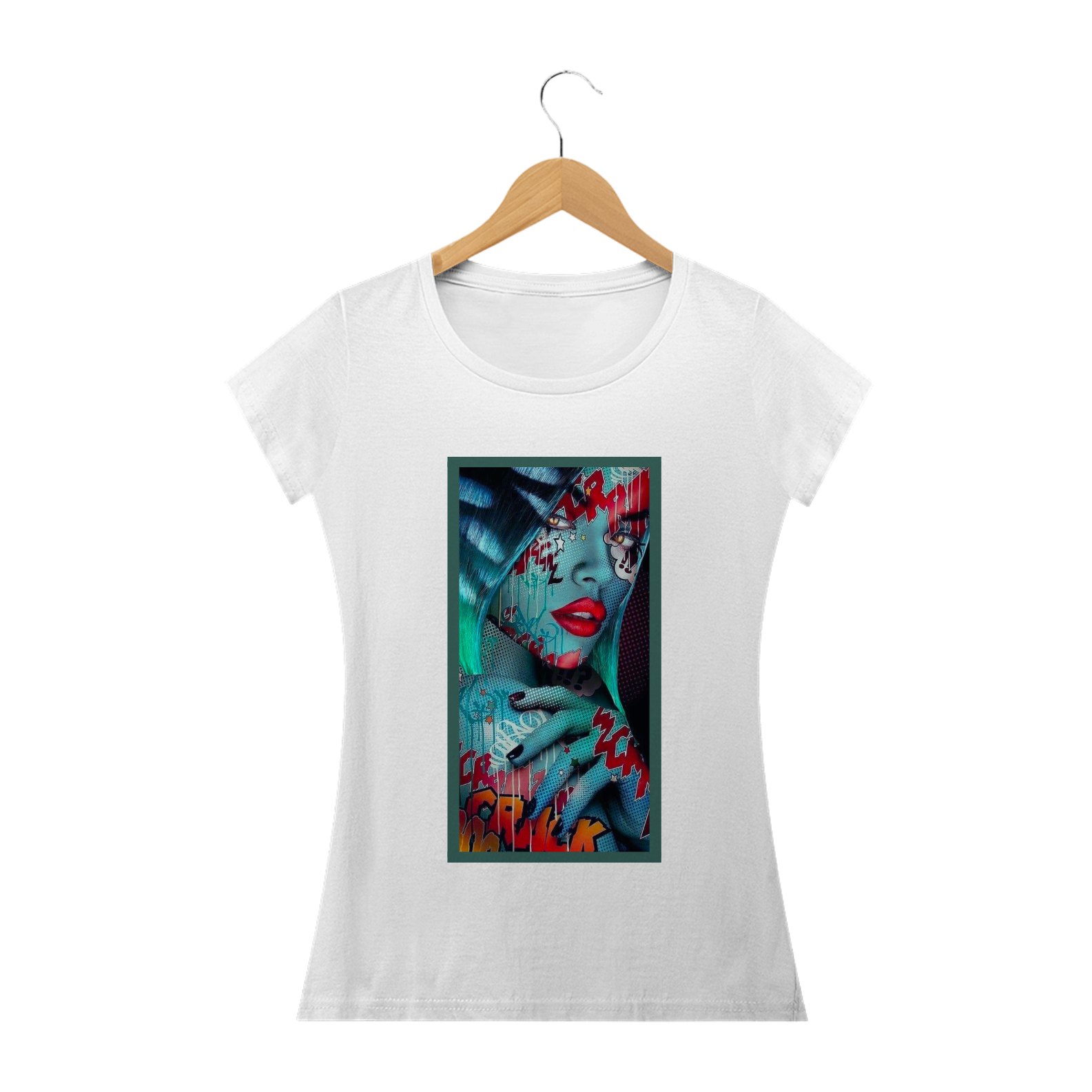 Baby Look Mulher Tatuada Cartoon