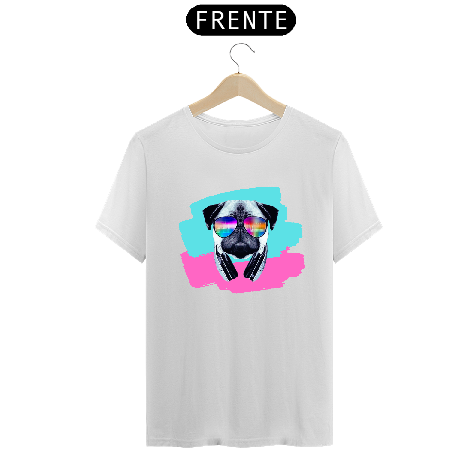 Nome do produto: Camiseta Jake Pug DJ