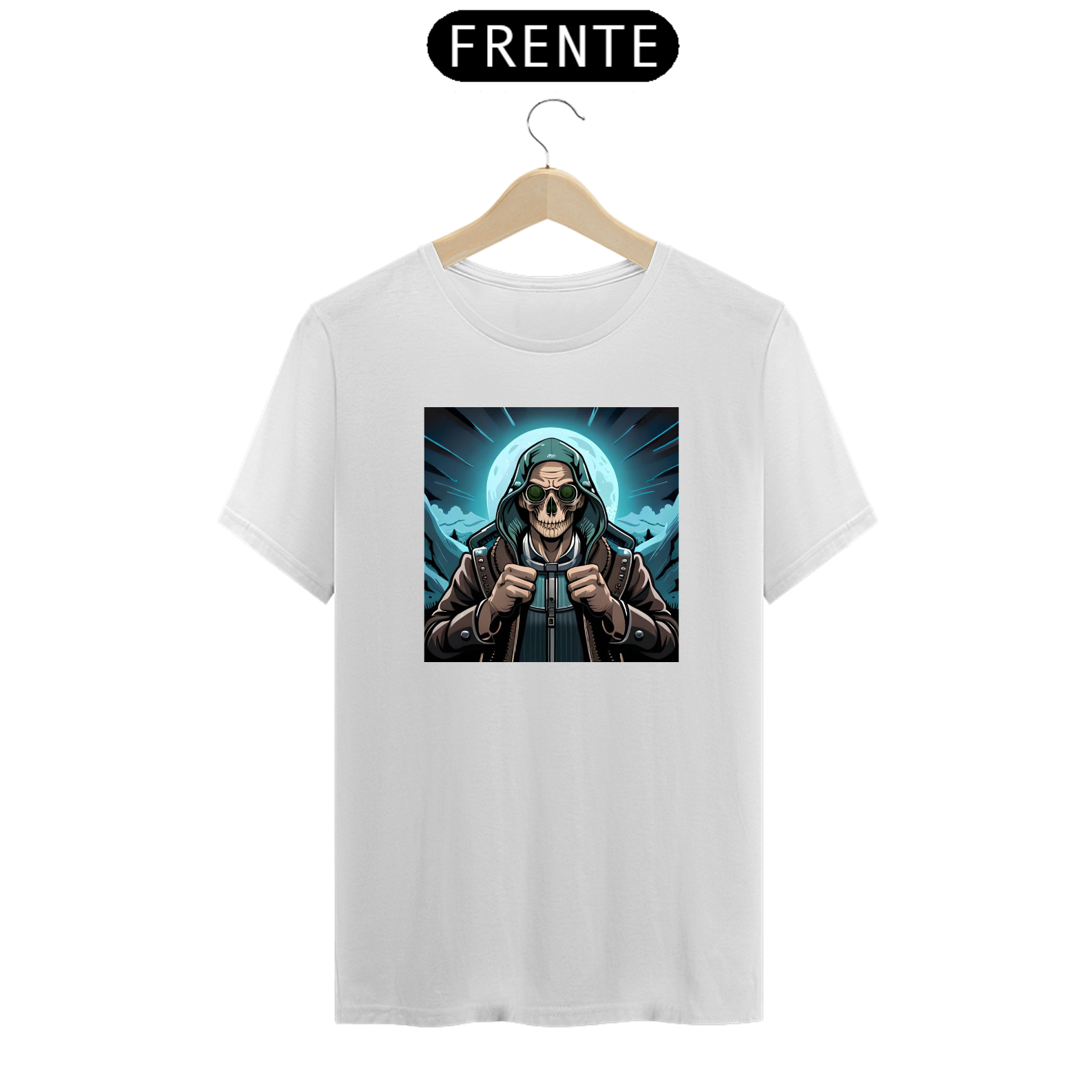 Camiseta Caveira de Capuz