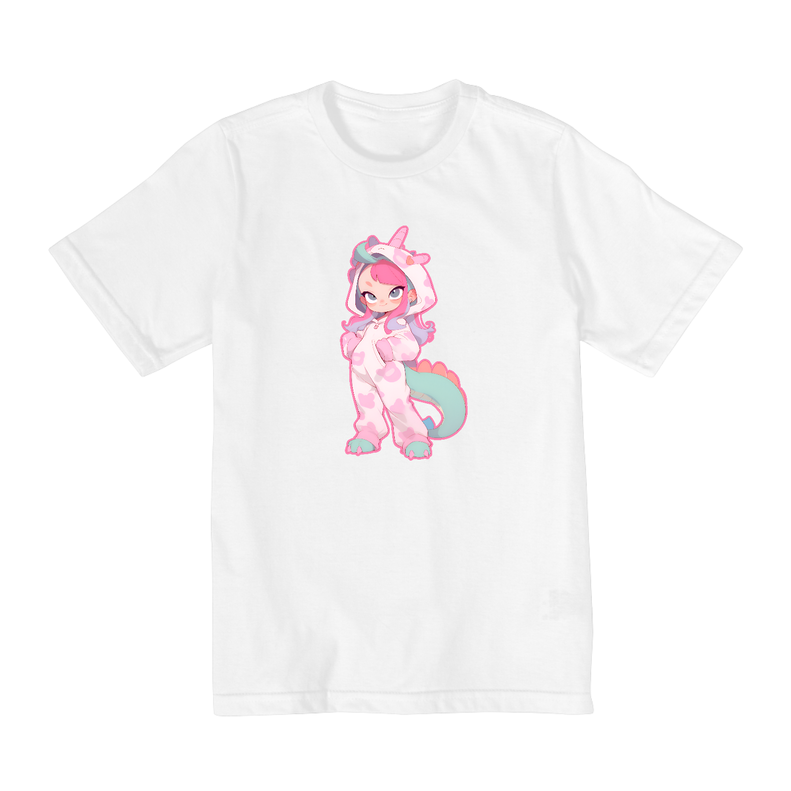 DE PIJAMA ROSA CAMISETA DE 10 A 14 ANOS