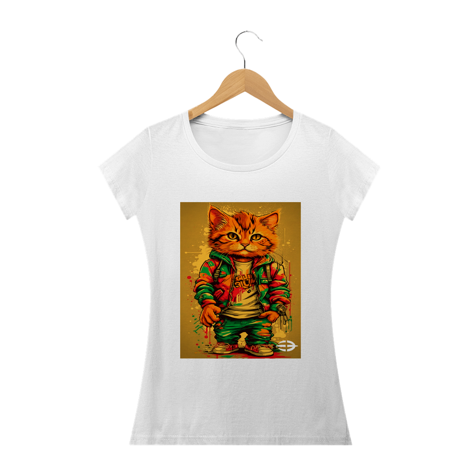 Camiseta Feminina Street Style Cat - Atena™