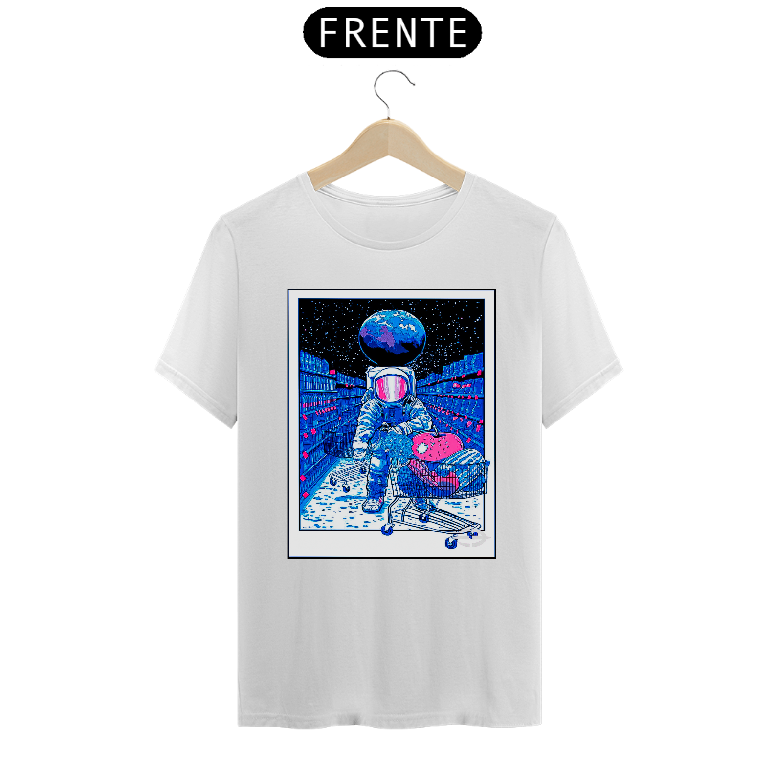 Camiseta Unissex Astronauta no Supermercado - Atena™