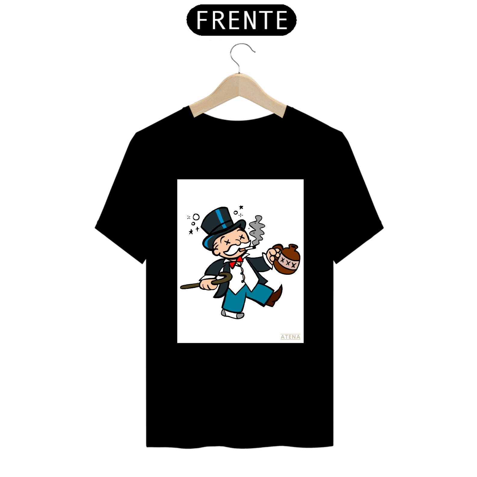 Camiseta Prime Unissex Drunk Mr. Monopoly - Atena™