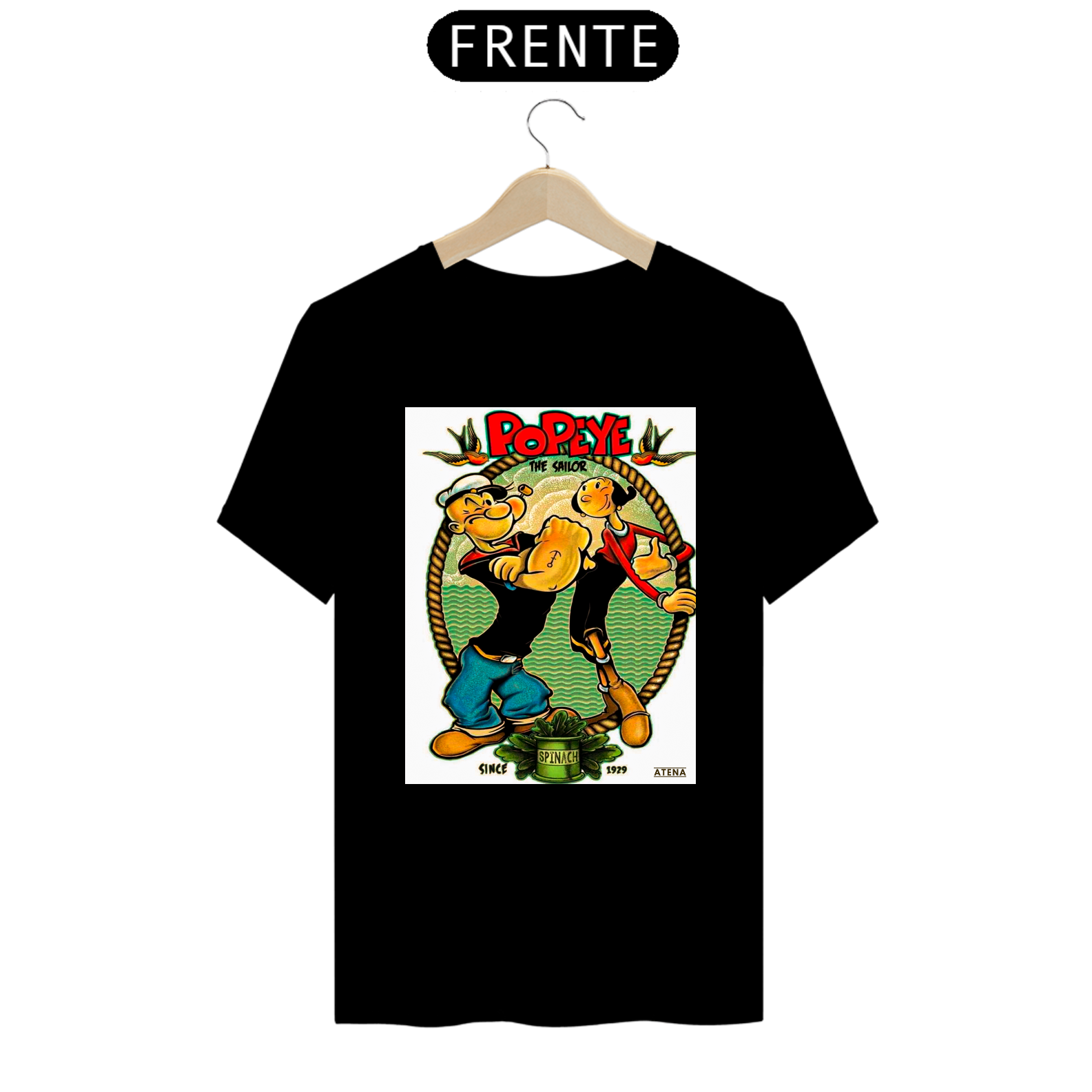 Camiseta Prime Masculina Marinheiro Popeye - Atena™