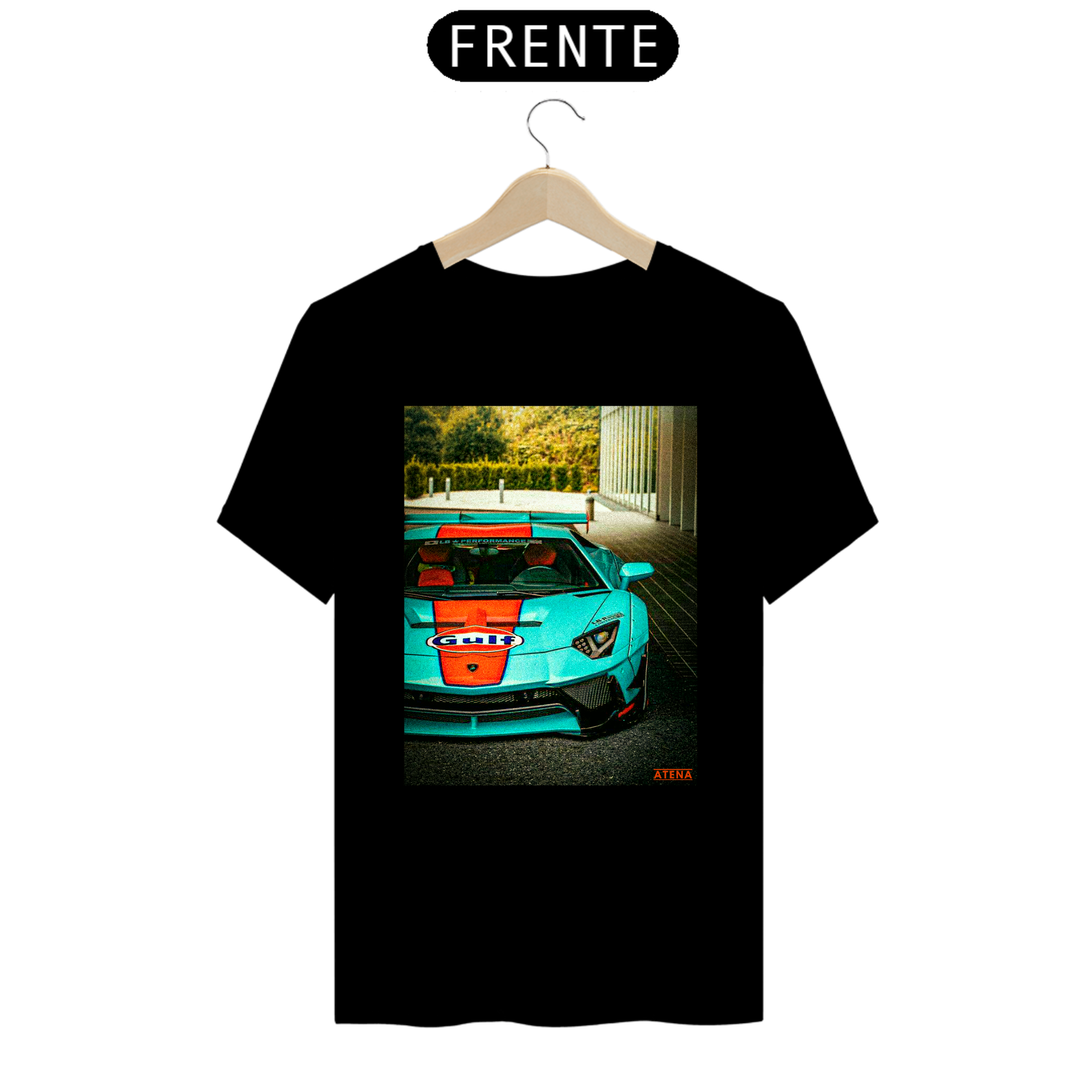 Camiseta Premium Masculina Lamborghini Aventador SV Gulf- Atena™