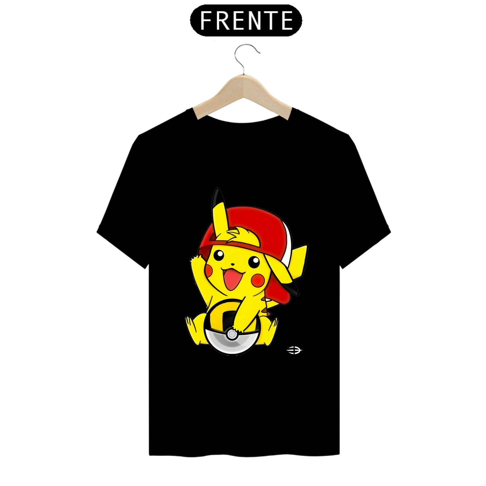 Camiseta Premium Unissex Pikachu Com Boné - Atena™