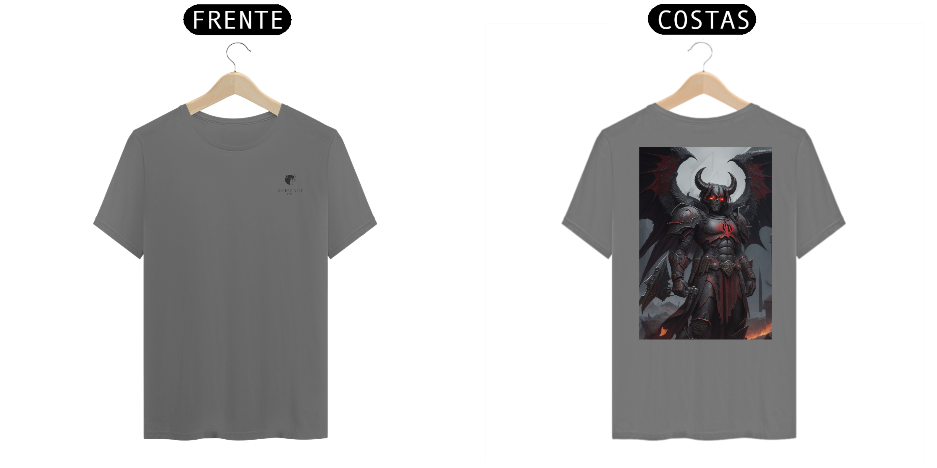 T-SHIRT ESTONADA MASCULINA FALLEN ANGEL WORRIOR SOMBRIO 7777