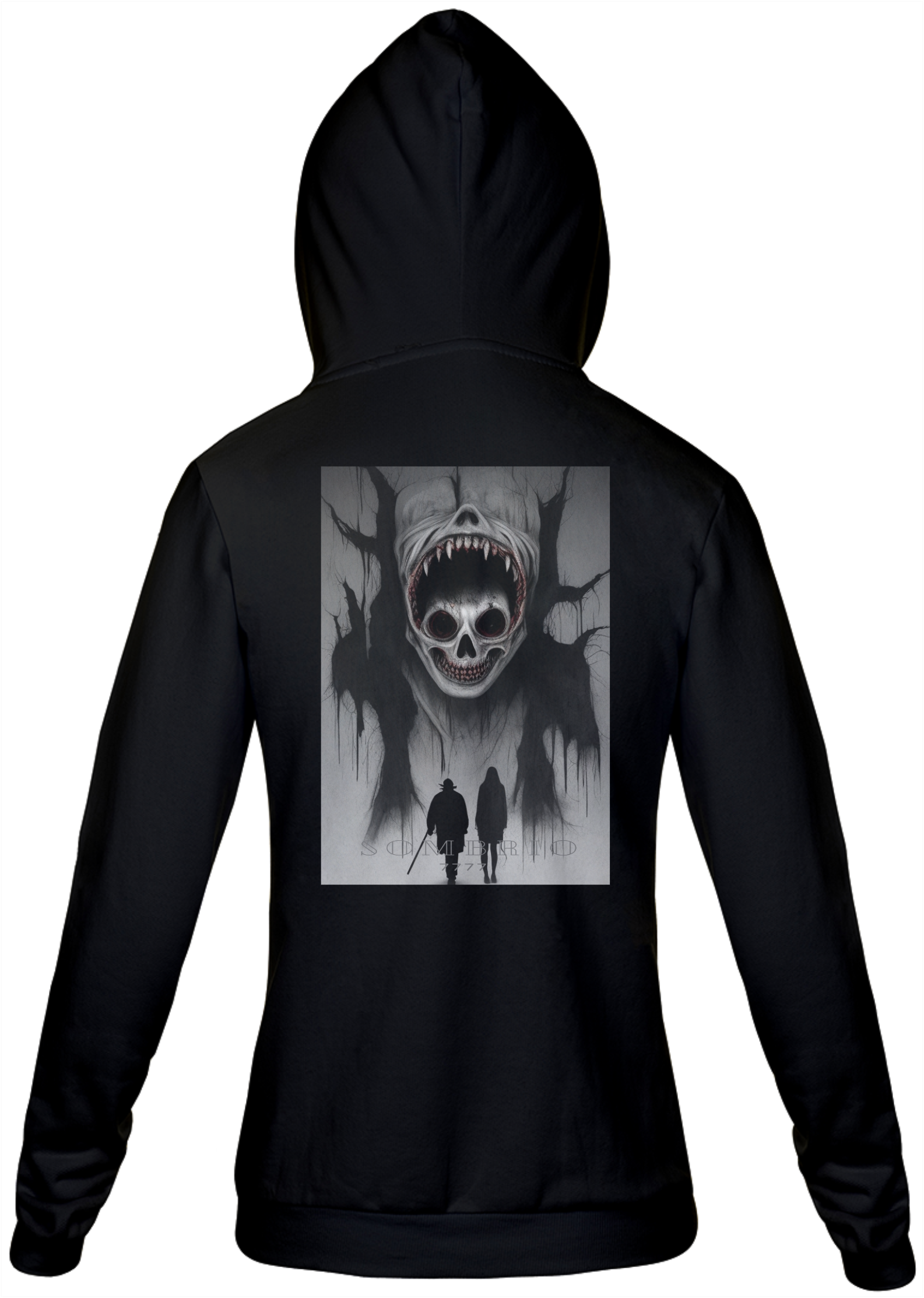 MOLETOM COM ZIPER UNISSEX ANGEL OR DEMON SOMBRIO 7777