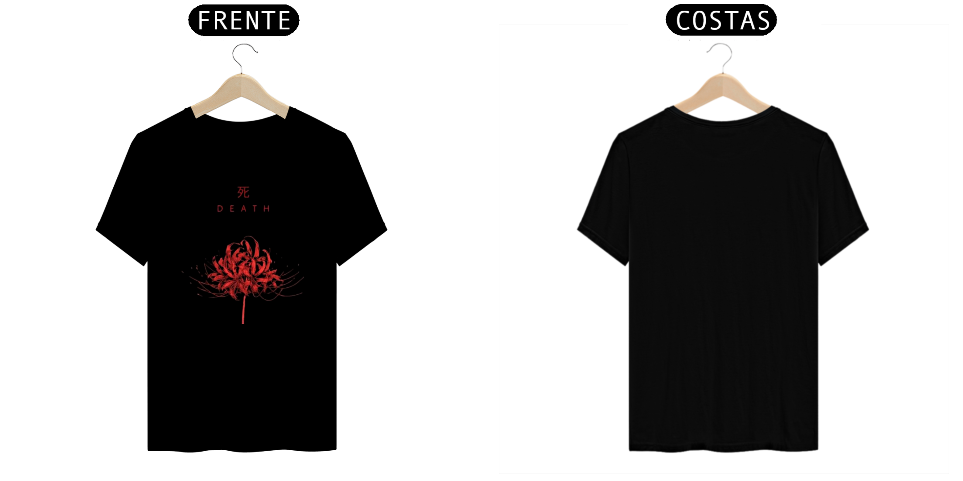 Camisa geek com flor vermelha/anime