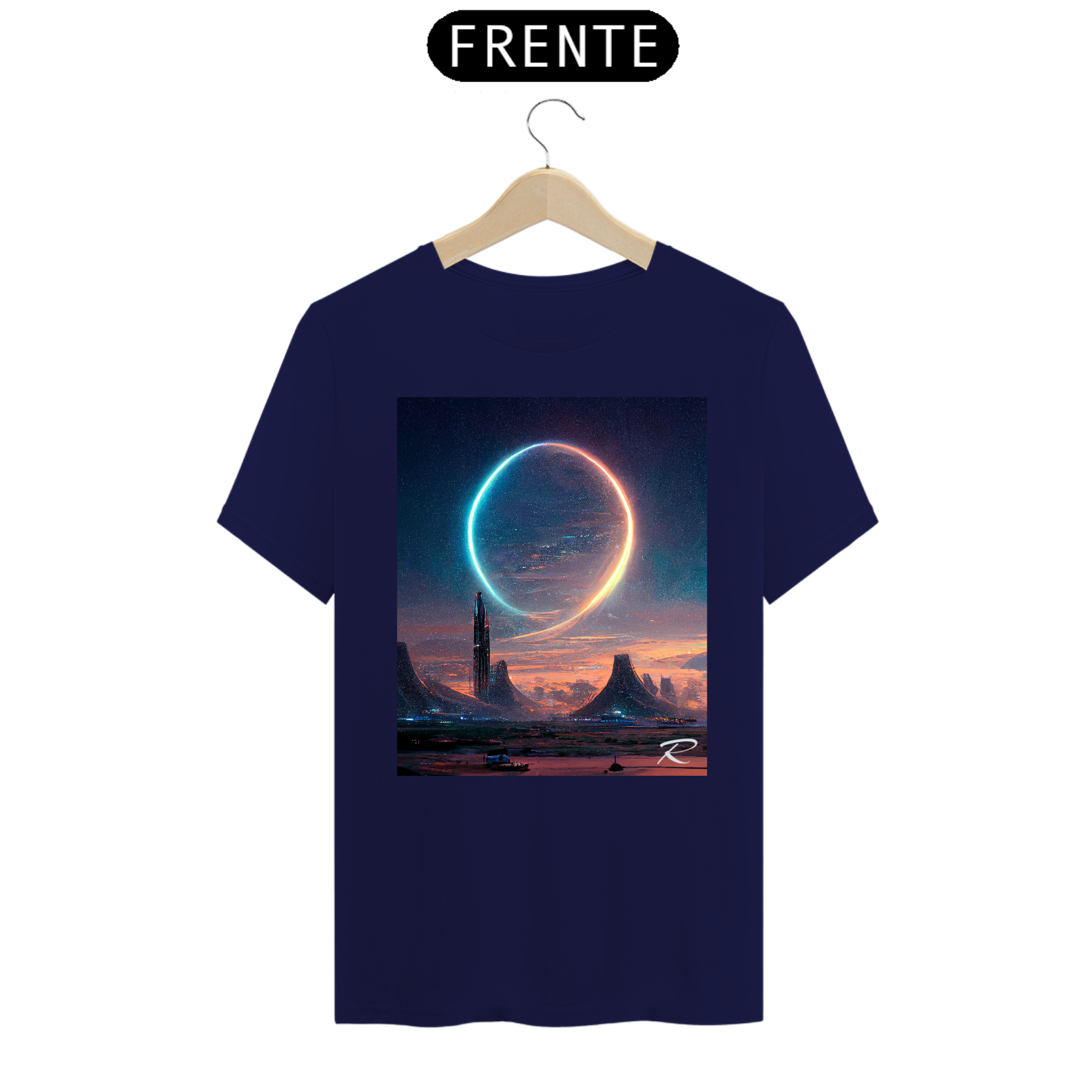 Camiseta estampada espaço 