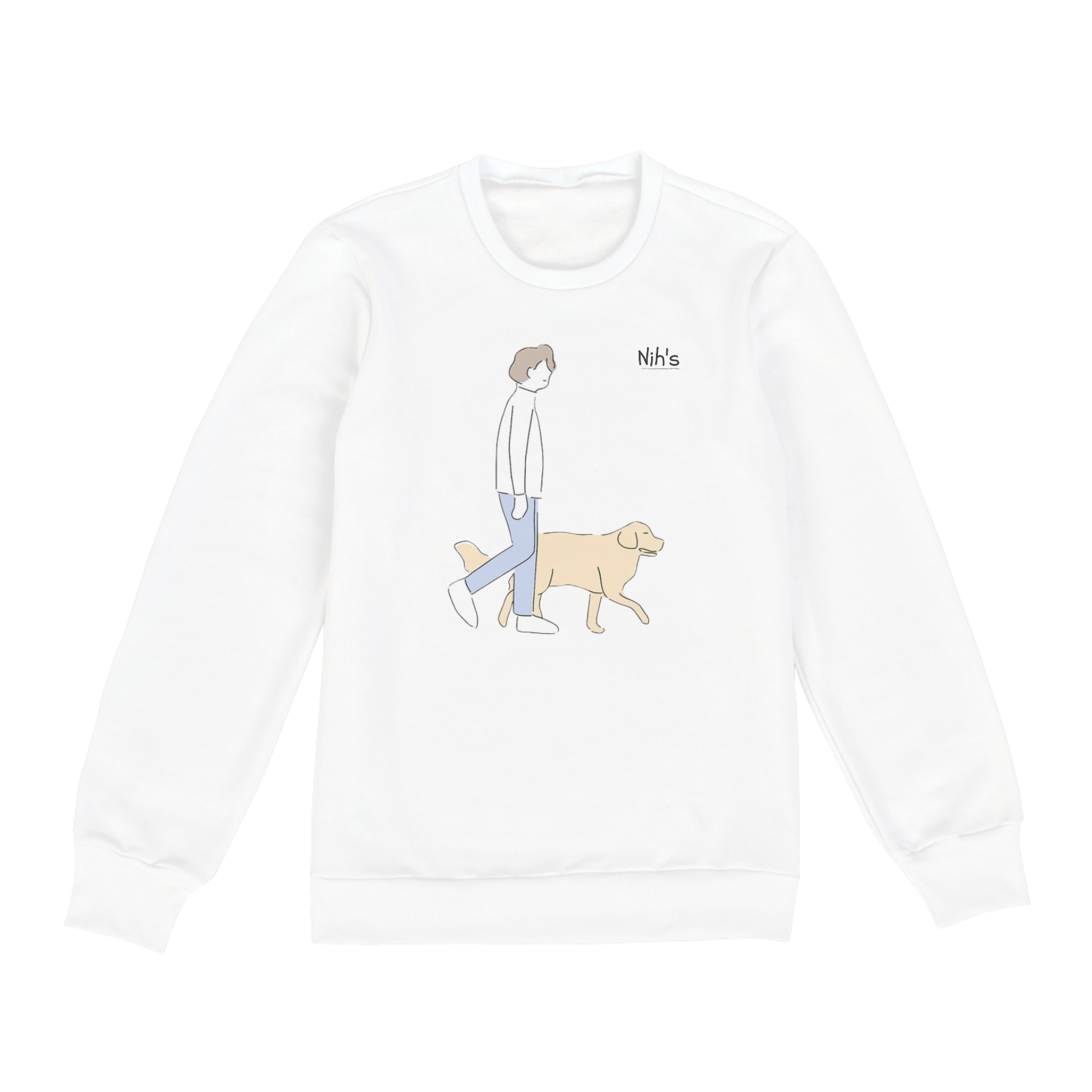 Moletom Original Nih's - Man and Dog (Logo Preta)