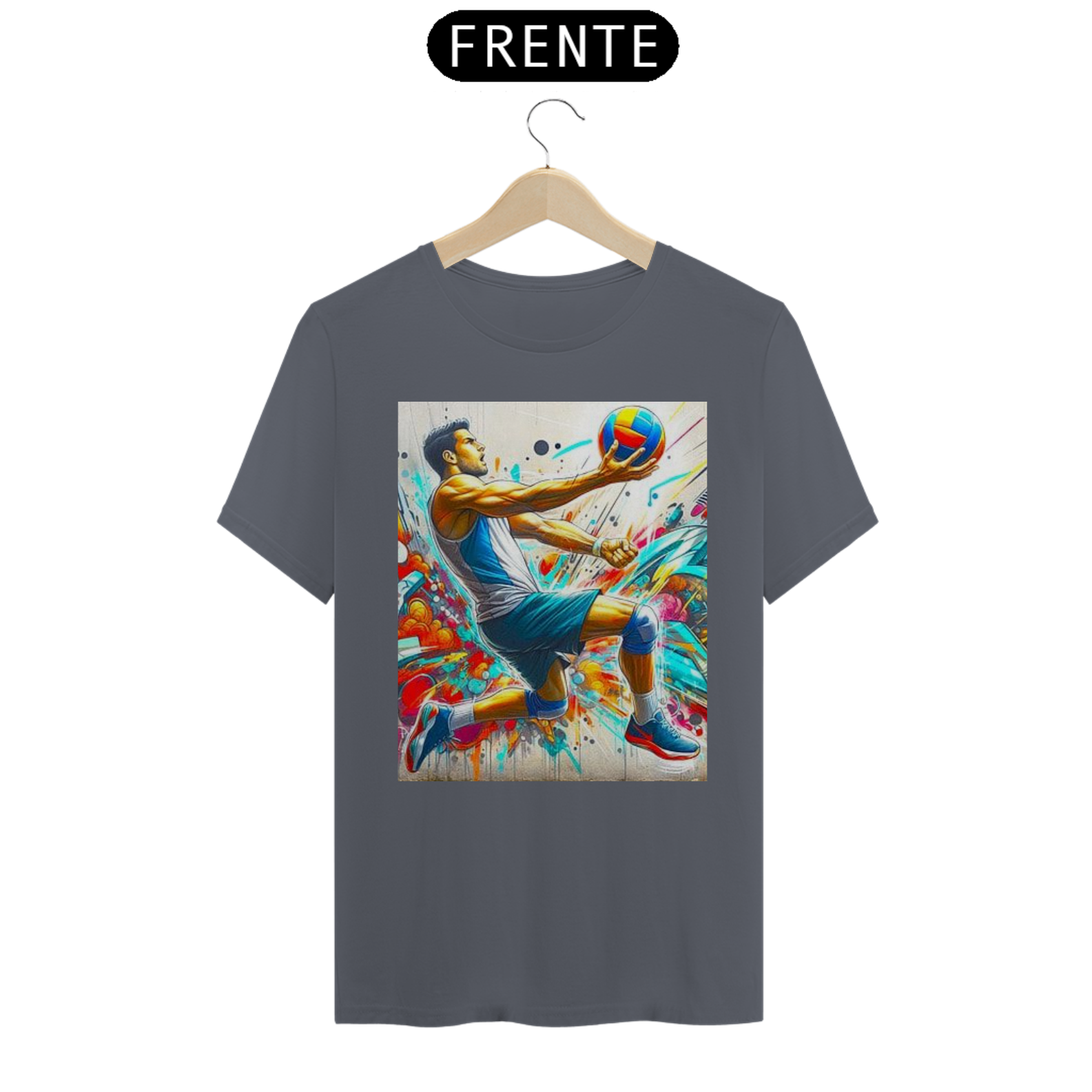 Camiseta Masculina Jogador de Vôlei