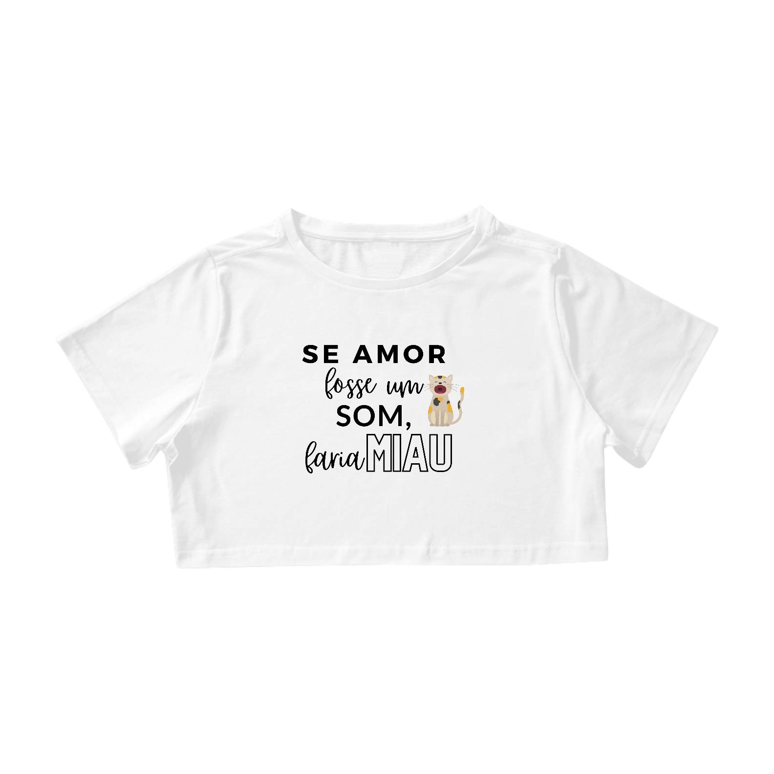 Cropped Se Amor Fosse um Som - Claro