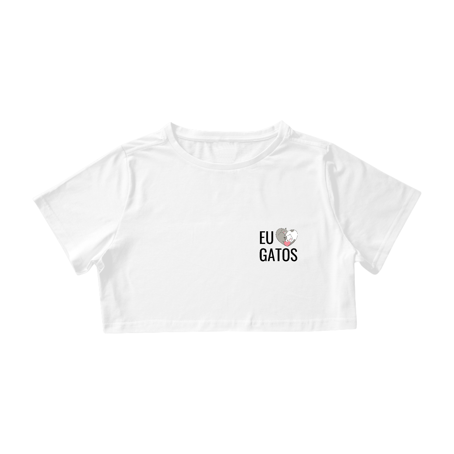 Cropped Eu Amo Gatos - Clara