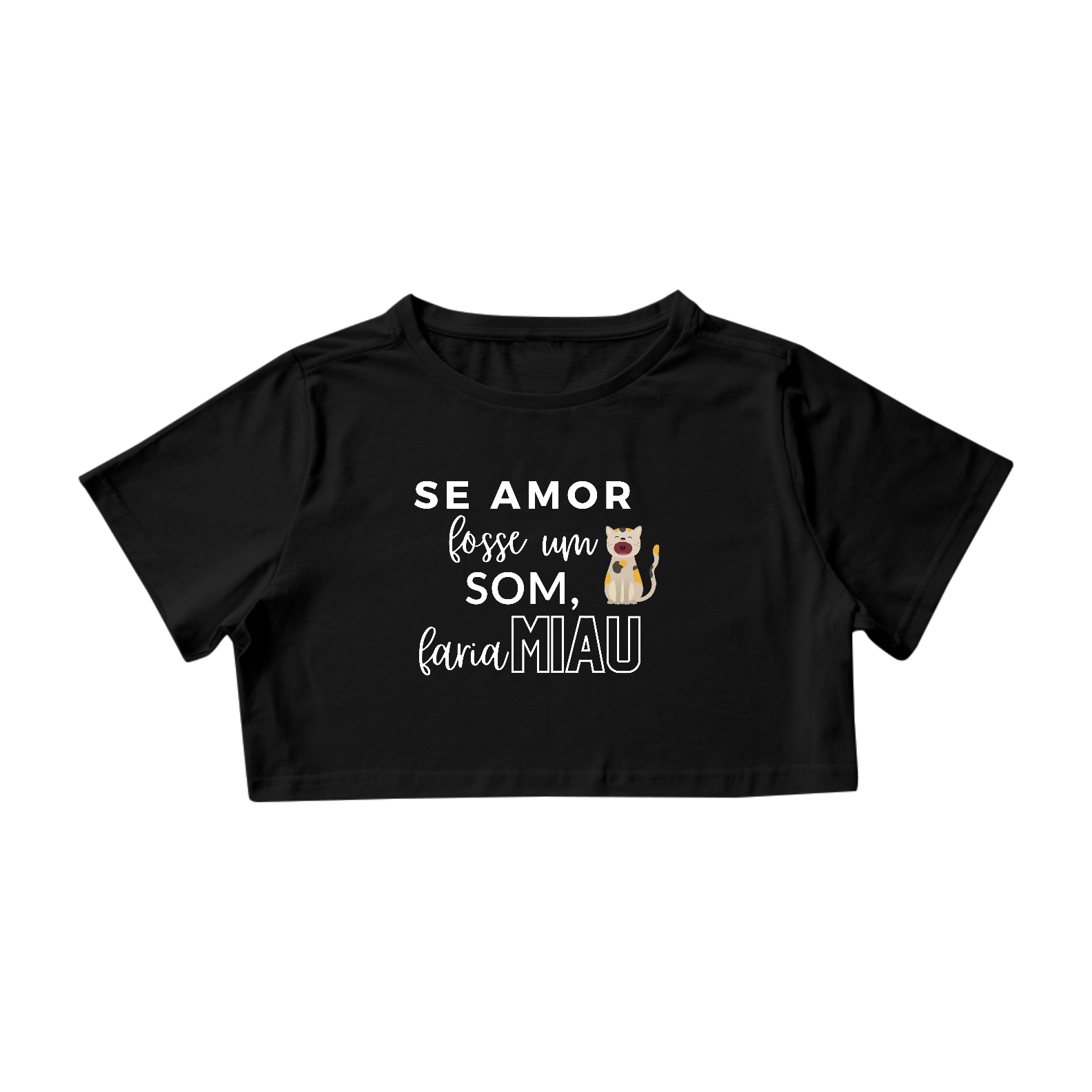 Cropped Se Amor Fosse um Som - Escuro