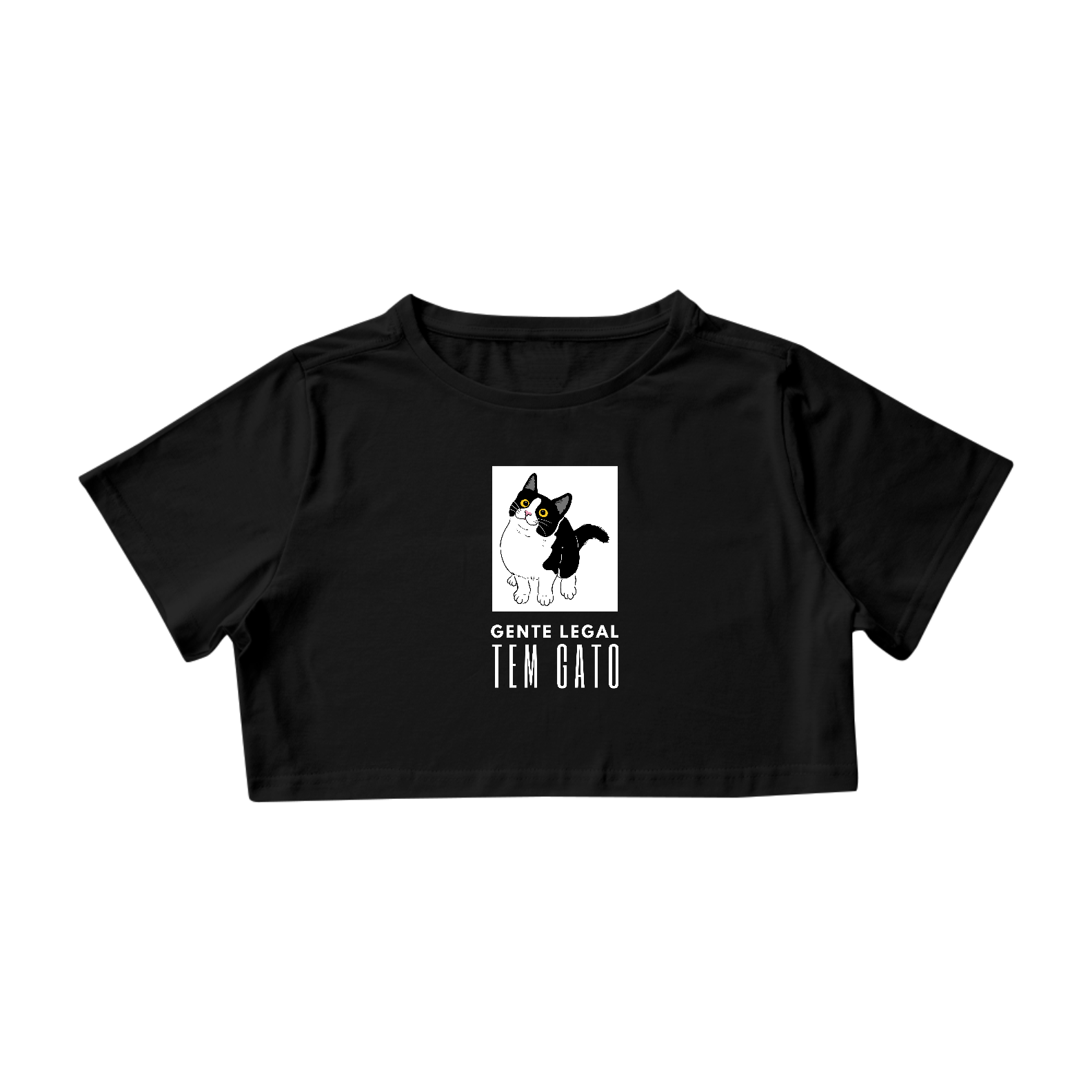 Cropped Gente Legal tem Gato - Escura
