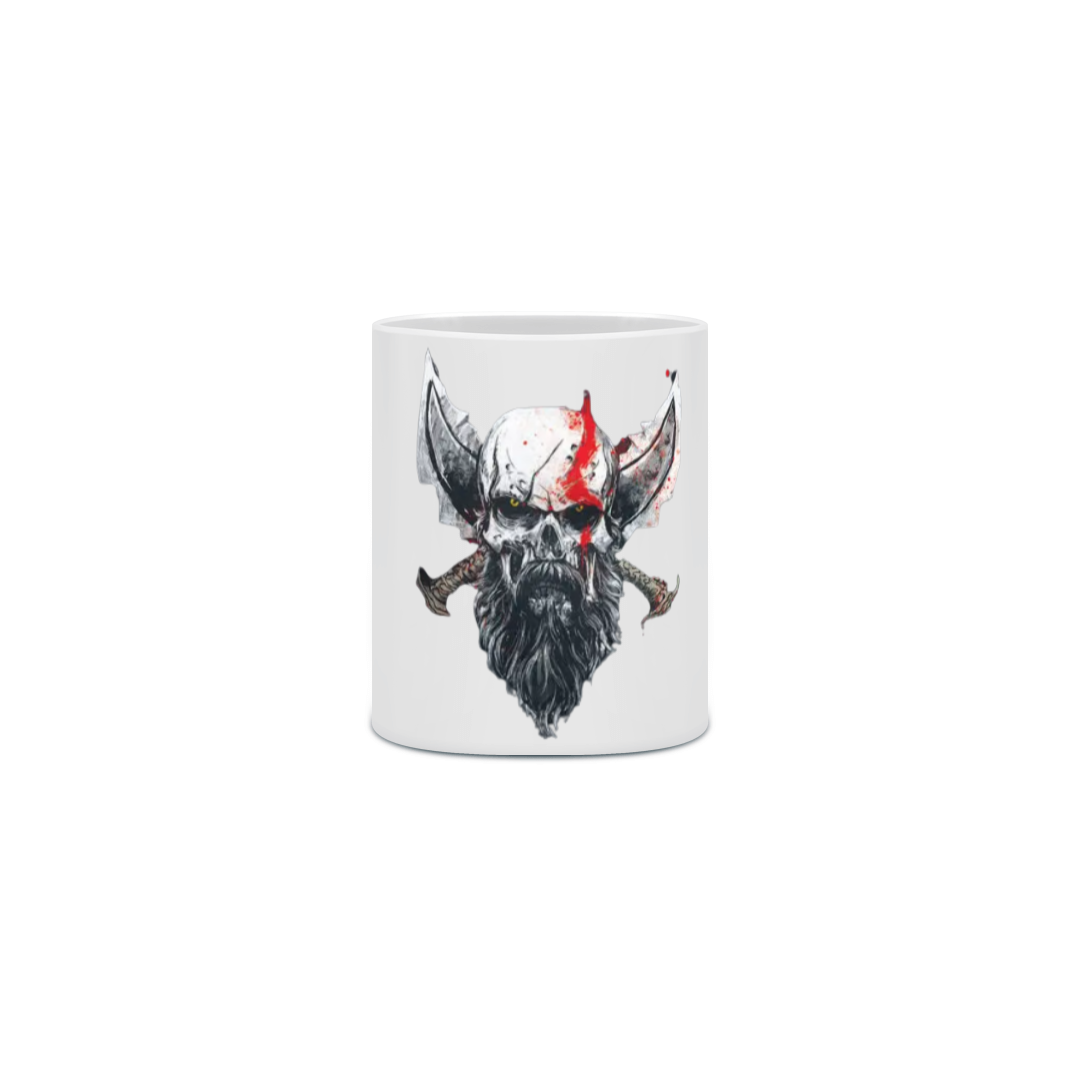 CANECA GOD OF WAR KRATOS CAVEIRA