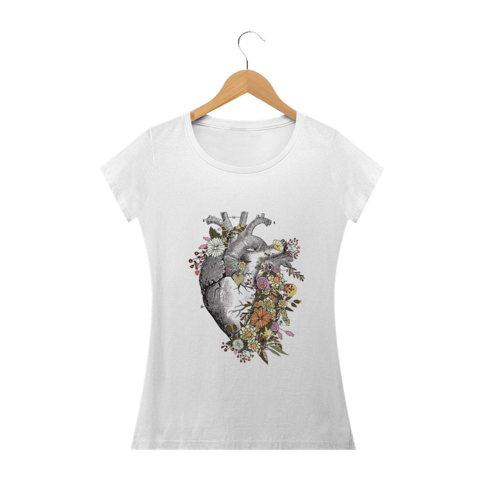 camiseta feminina heart 