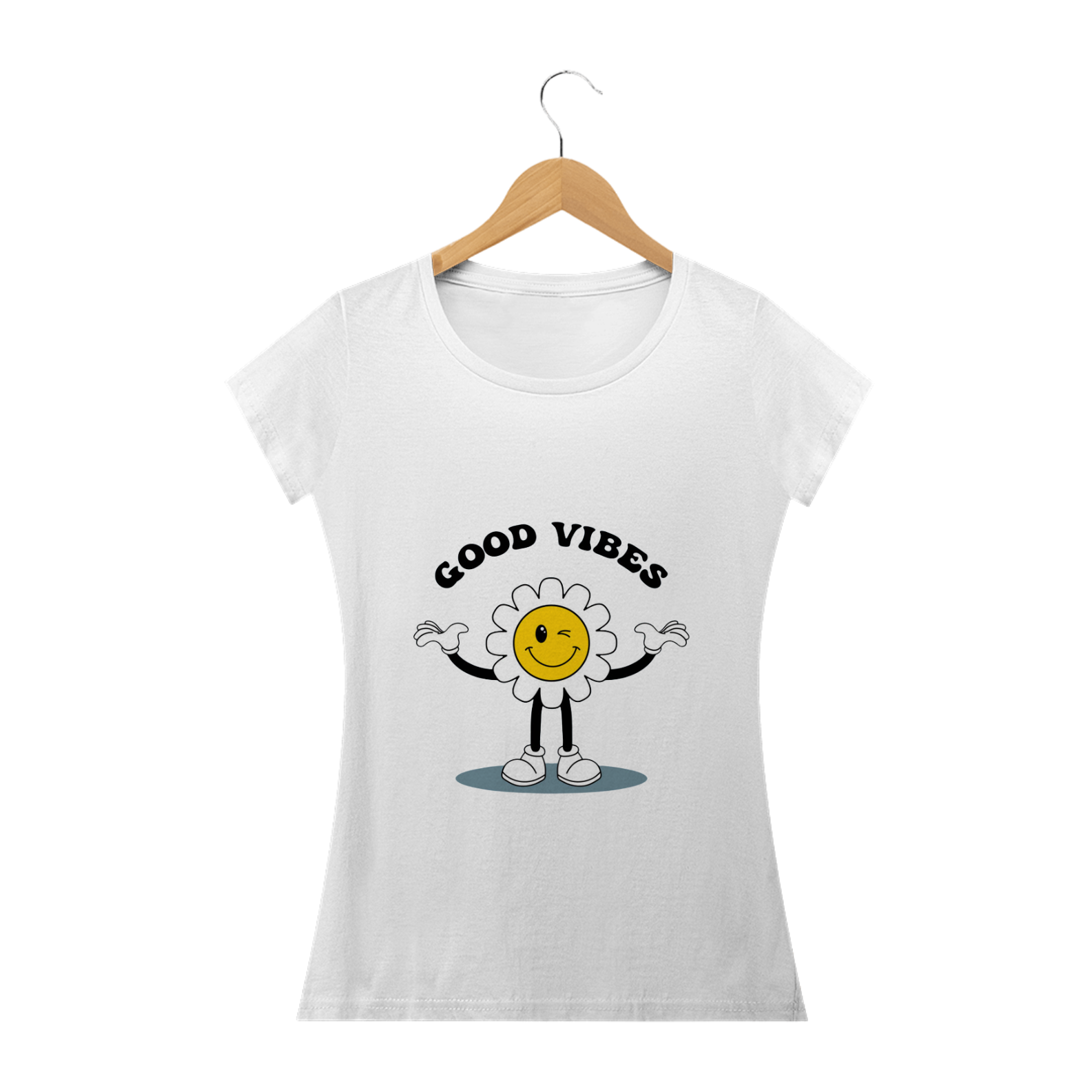camiseta feminina good vibes