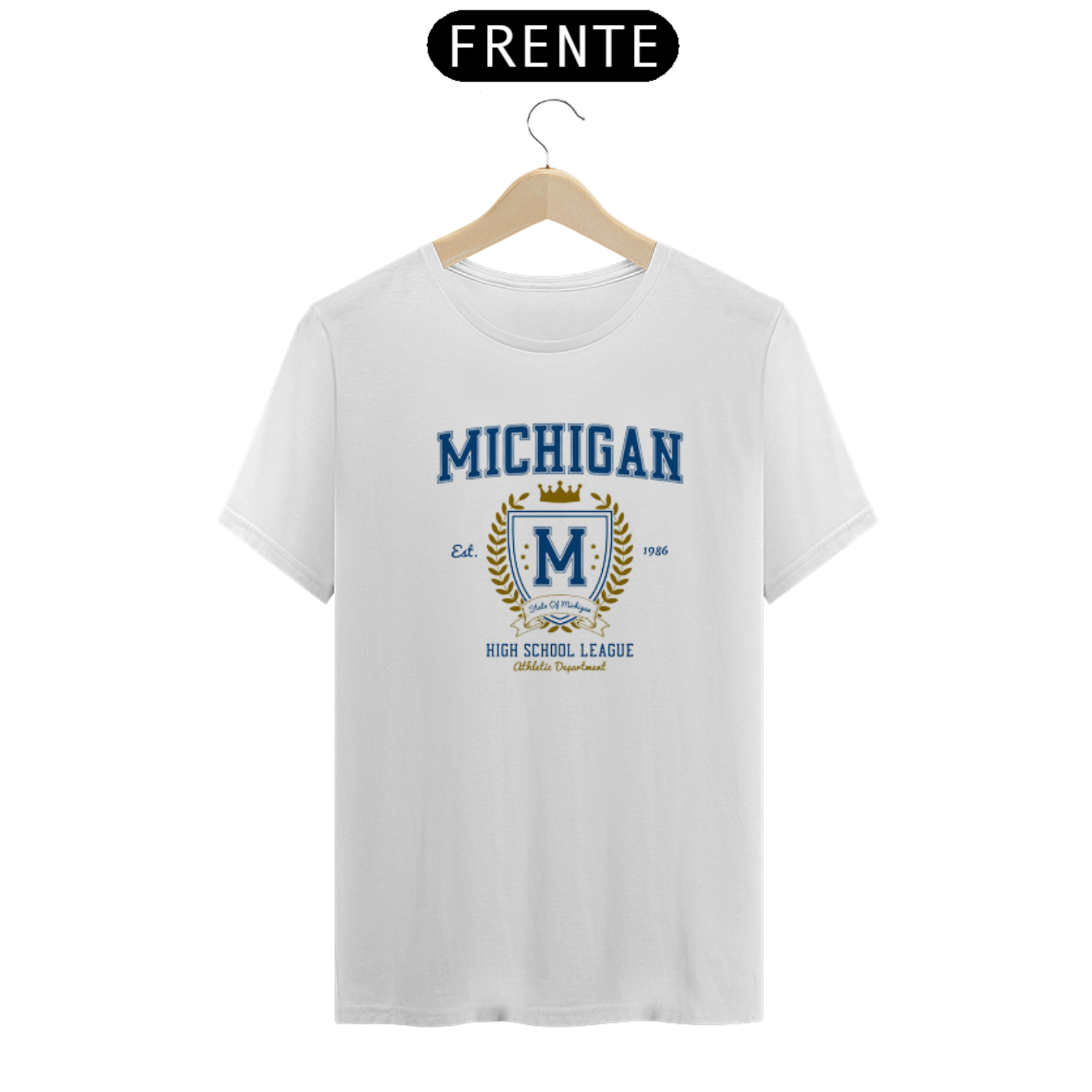 camiseta masculina college 