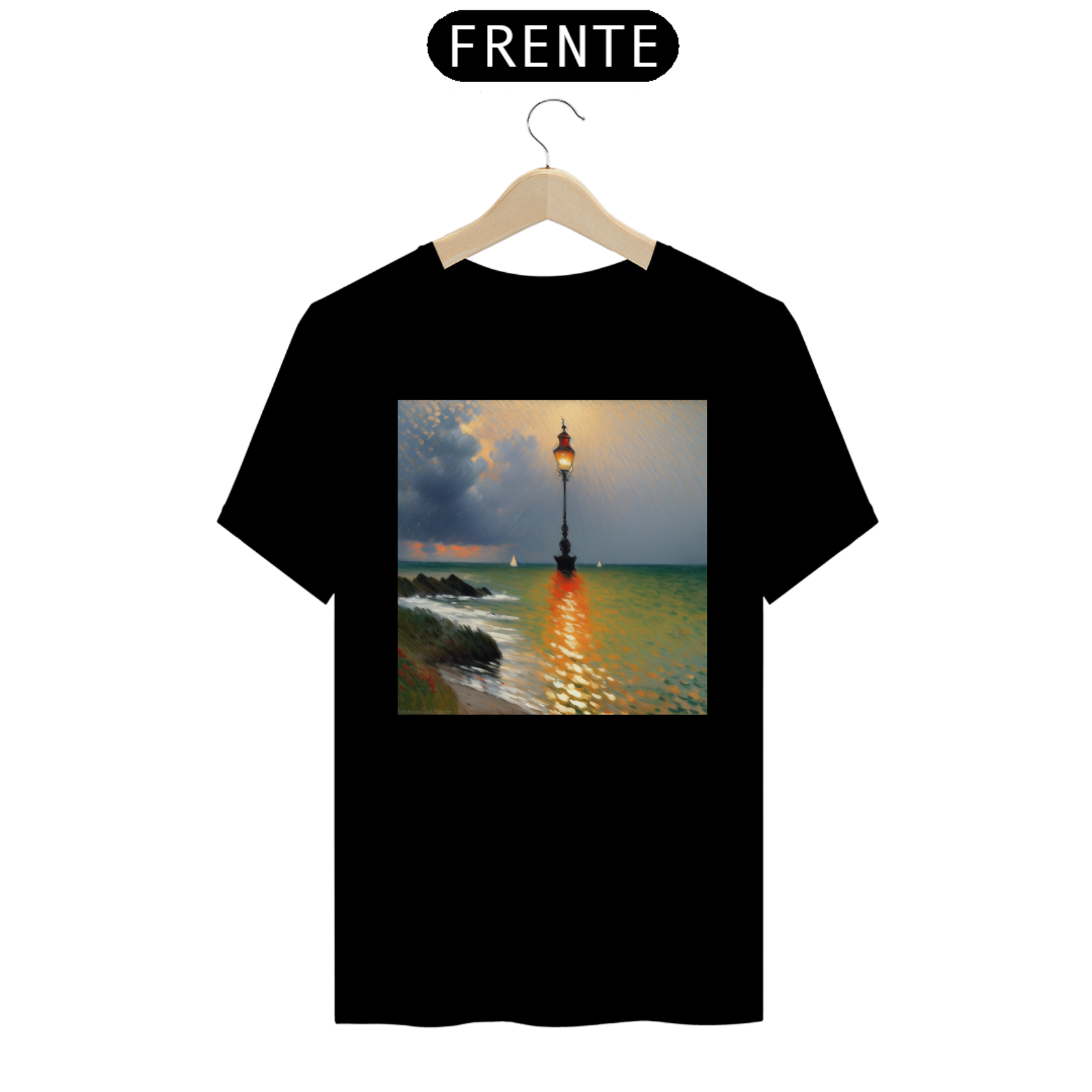 Camiseta Pintura Poste ao Mar