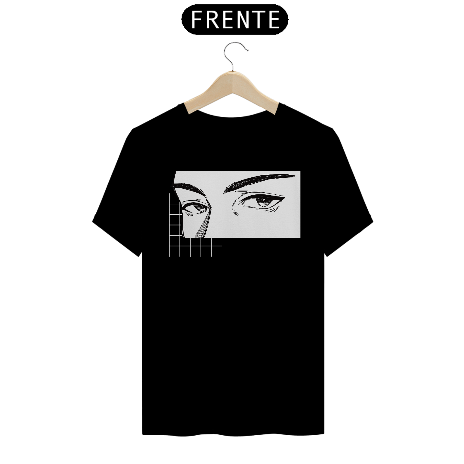 Camiseta Casual Rosto de Anime 