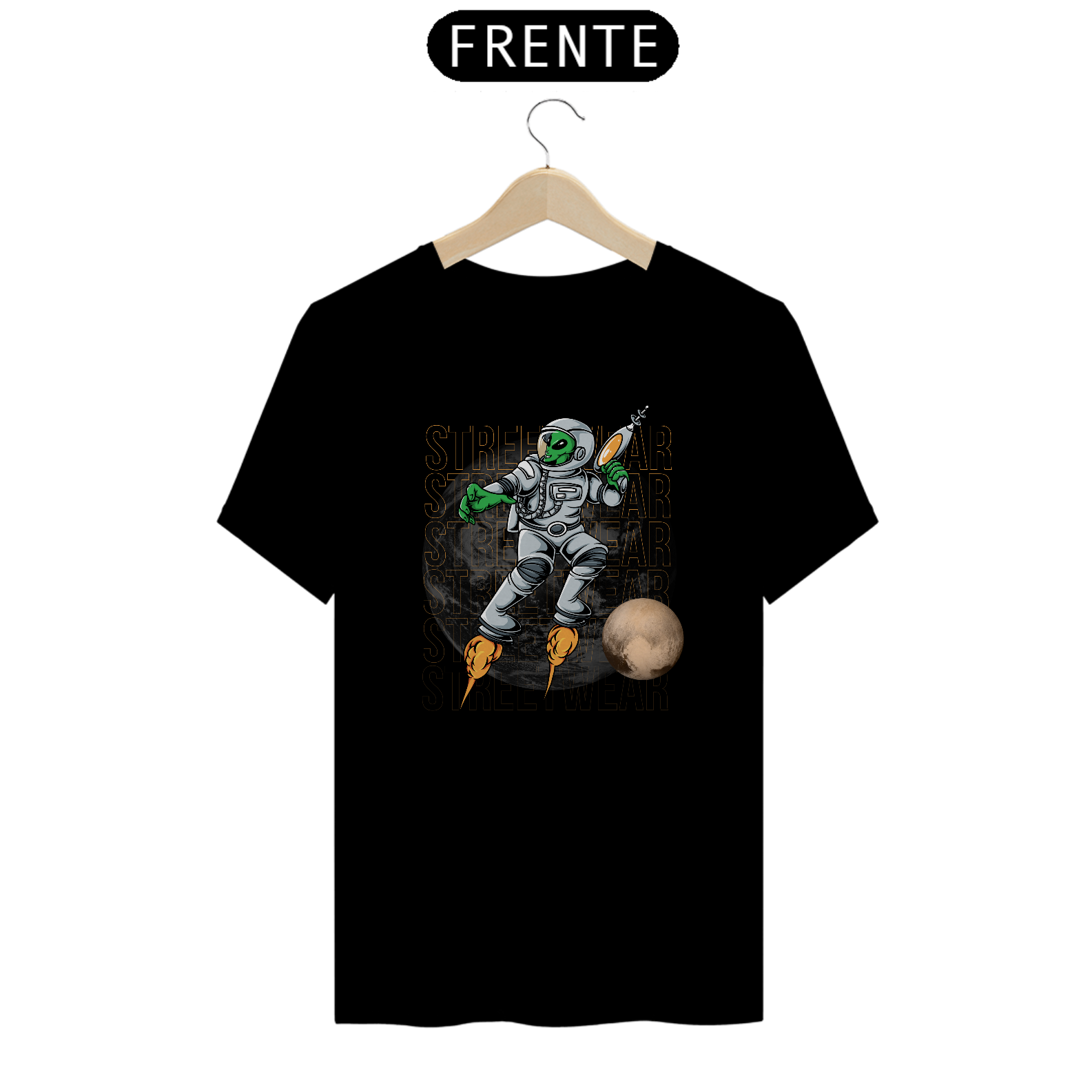 Camiseta Alien no espaço 