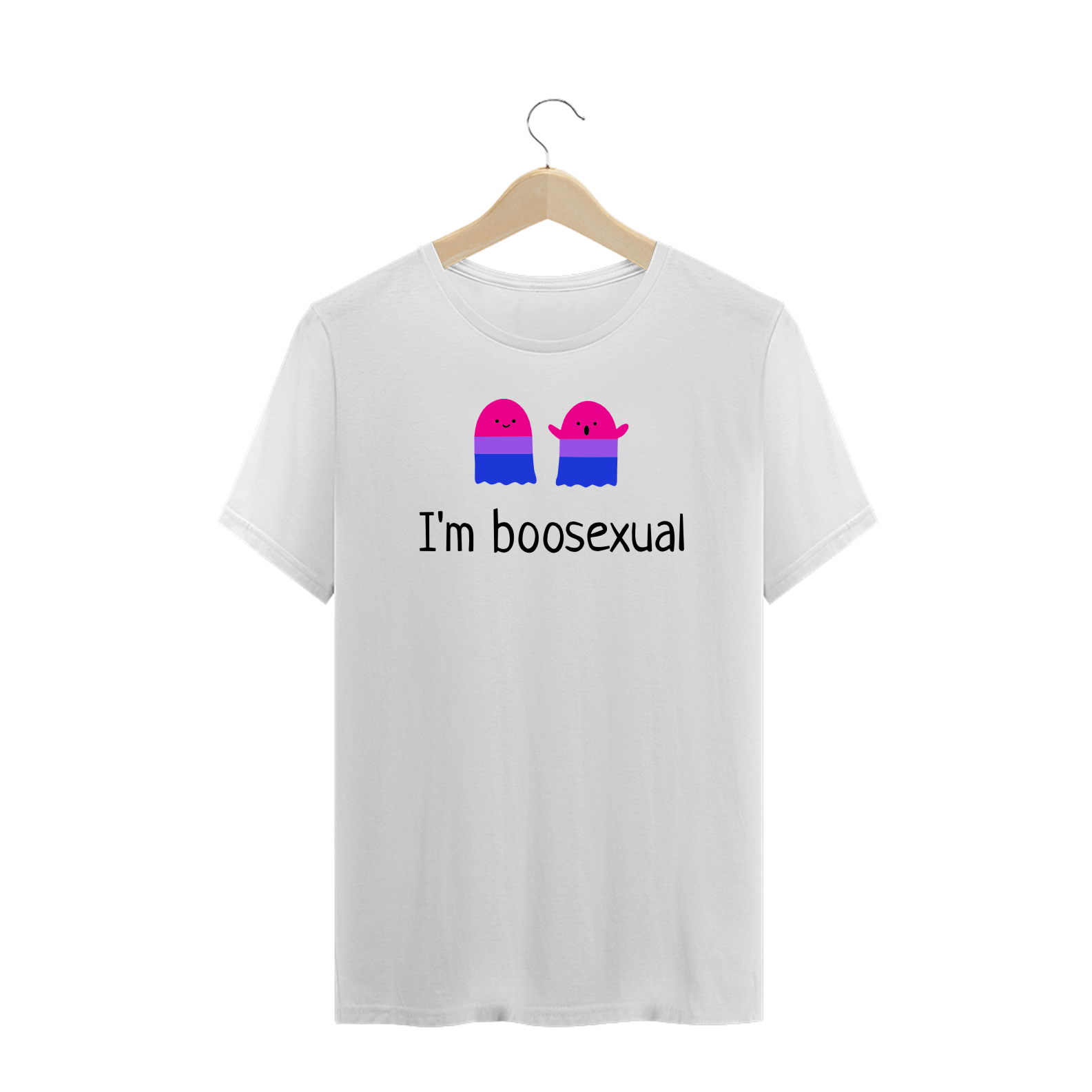Camiseta PlusSize Boosexual Branca/Cinza