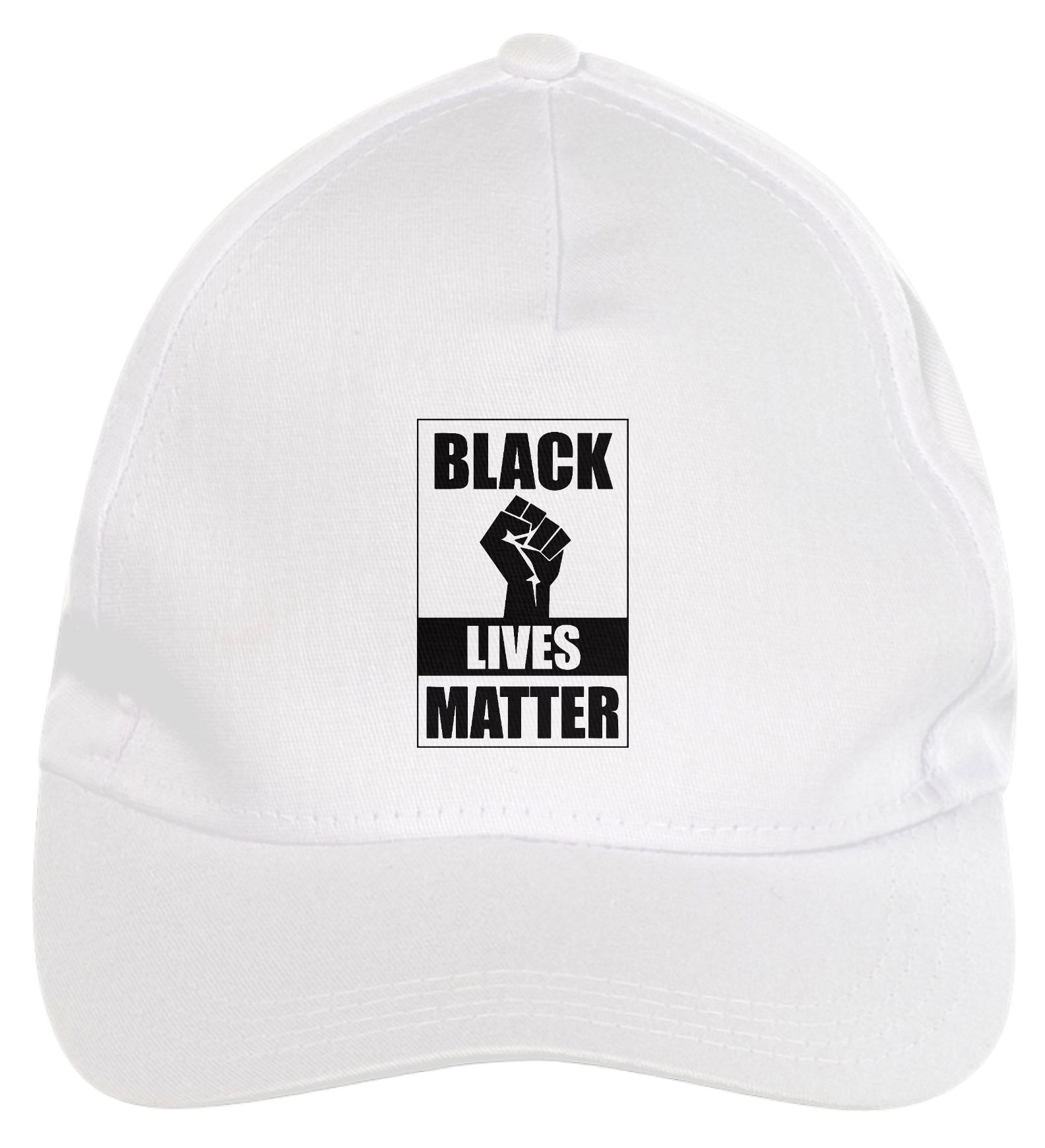 Boné de Brim Black Lives Matter (Branco/Verm/Rosa)