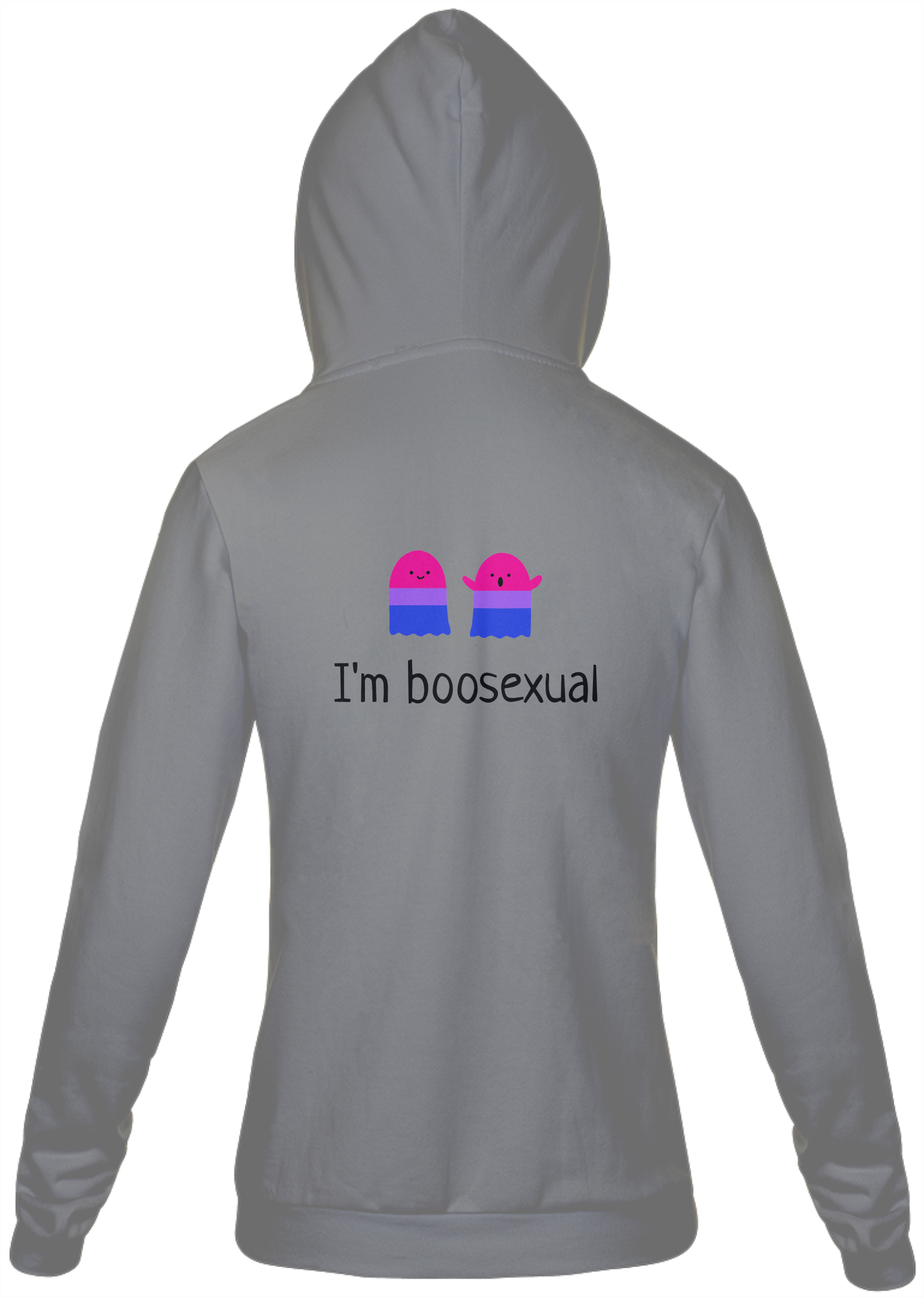 Moletom Ziper Boosexual Branco/Cinza