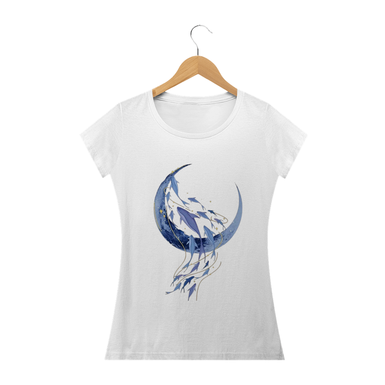 Nome do produto  CAMISETA ESTAMPADA LUA 100% ALGODÃO, MALHA CARDADA.