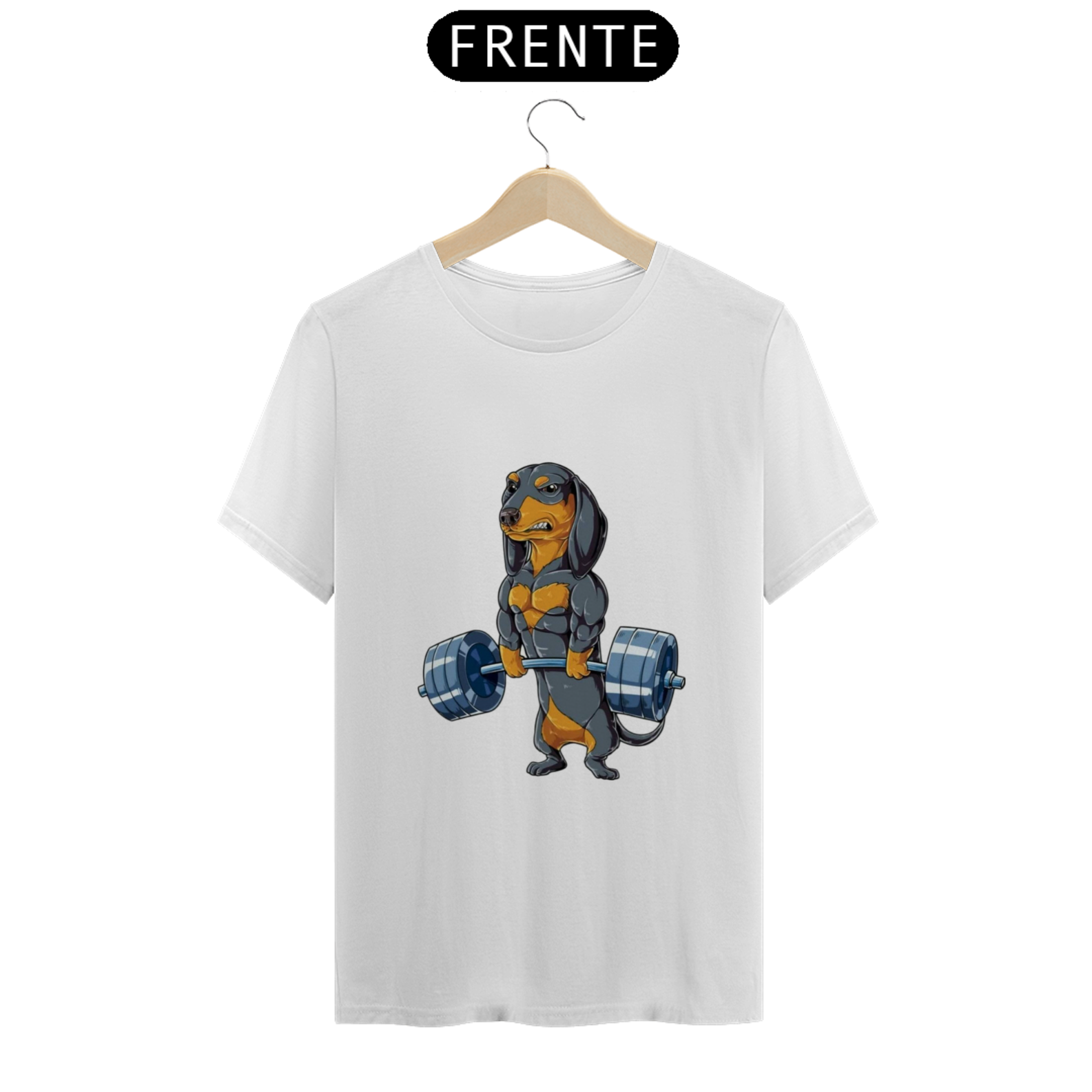 Nome do produto  CAMISETA SALSICHA 100% ALGODÃO, MALHA CARDADA.