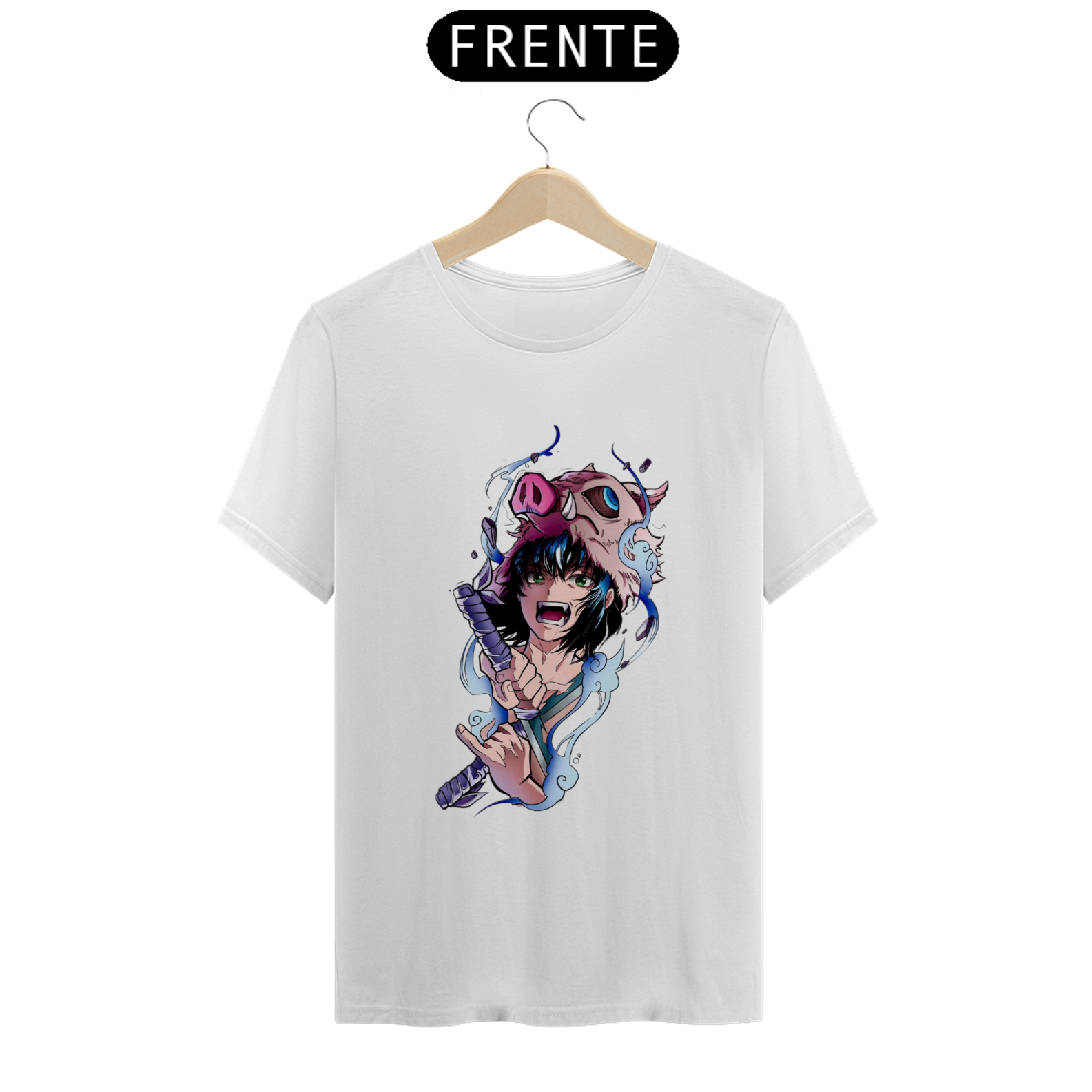 CAMISETA INOSUKE 100% ALGODÃO, MALHA CARDADA.