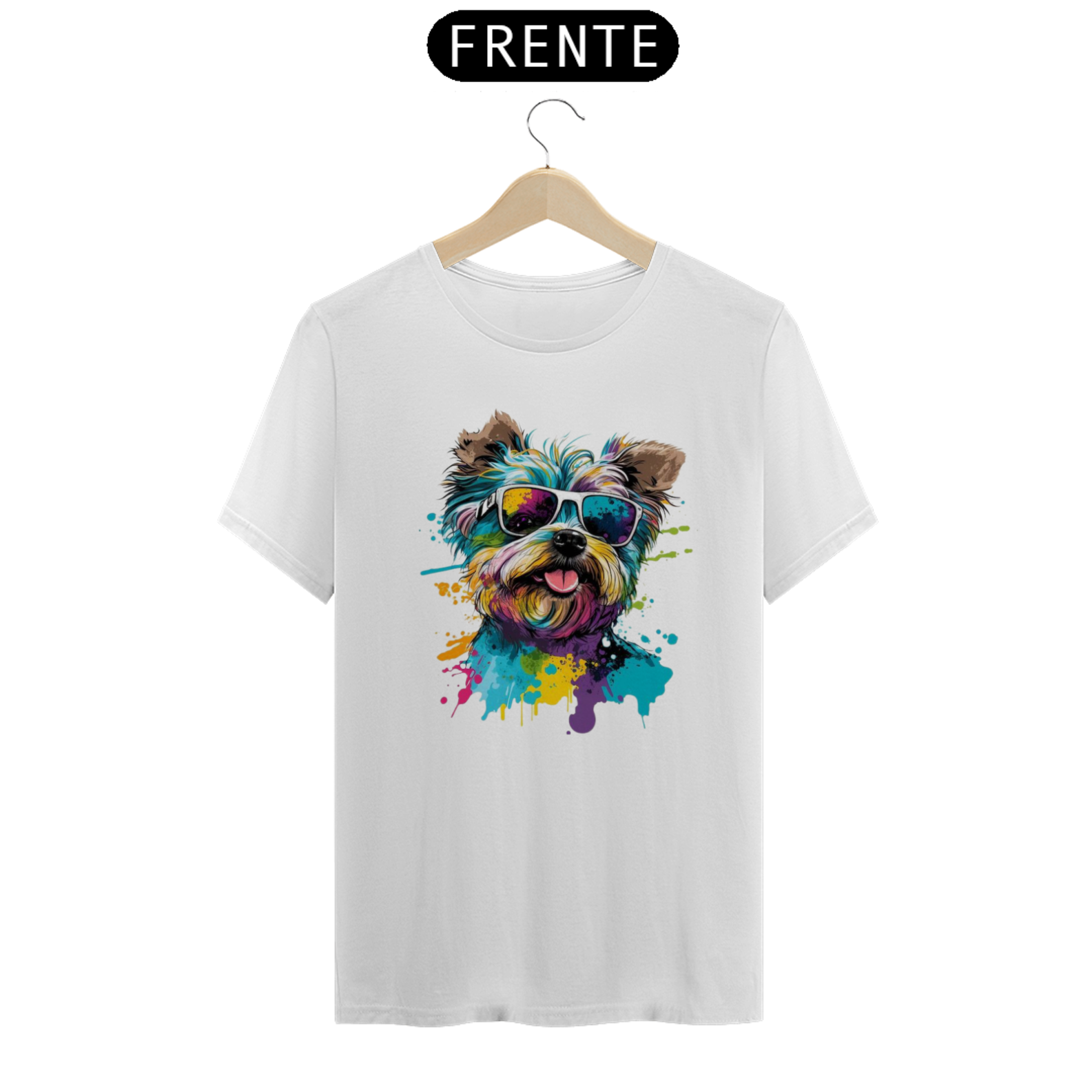 Nome do produto  CAMISETA CACHORRO COLORIDO 