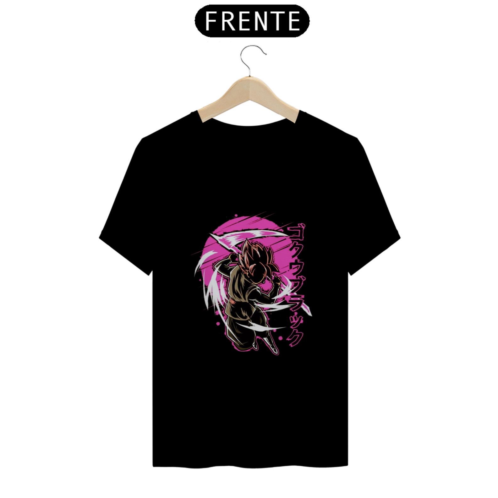 CAMISETA GOKU BLACK 100% ALGODÃO, MALHA CARDADA