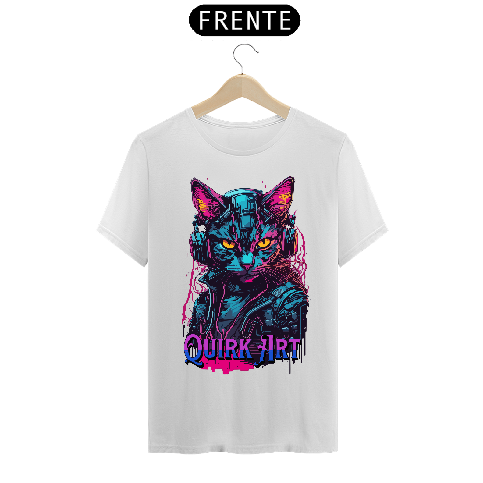 Camisa Gato cyberpunk