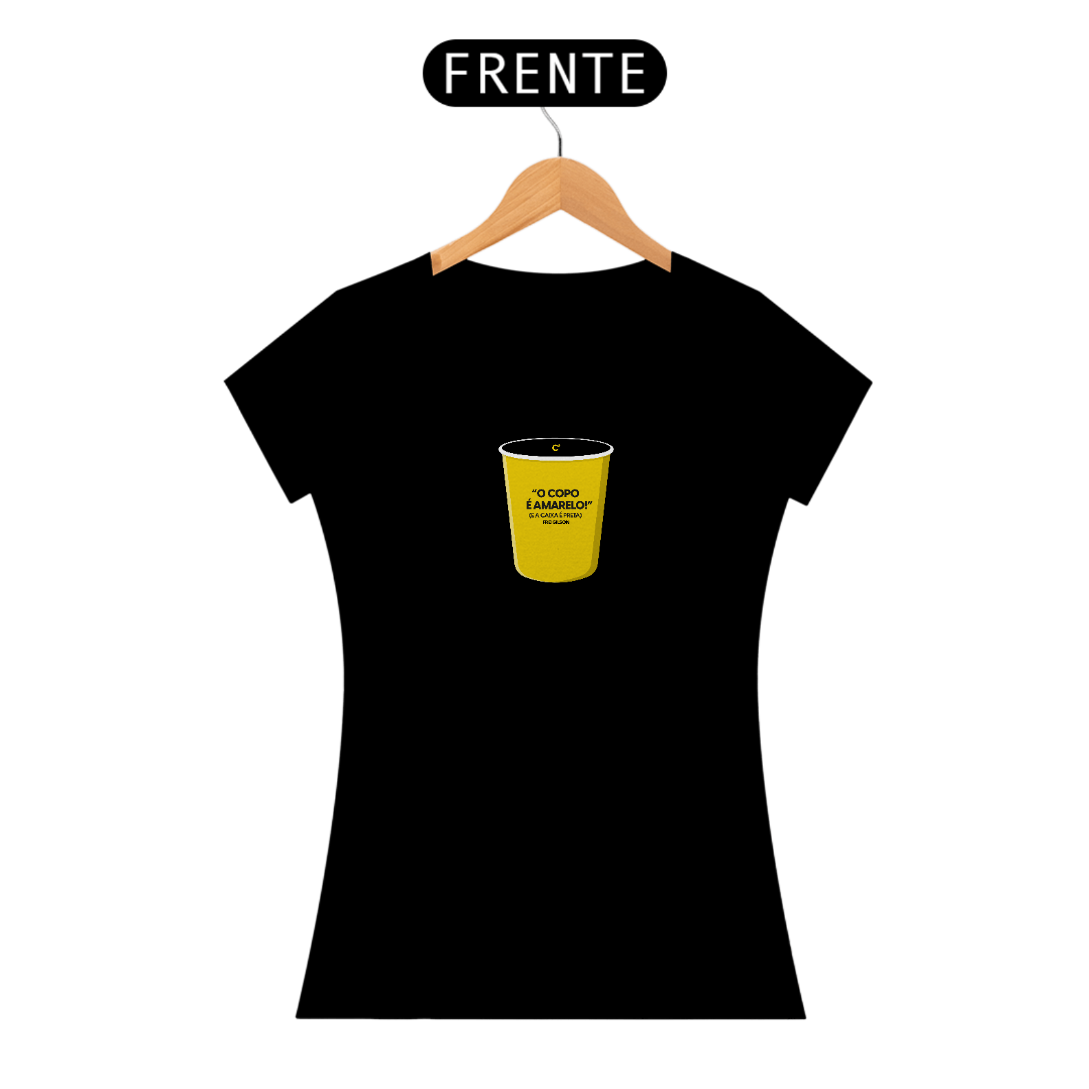 O copo é amarelo - Feminina