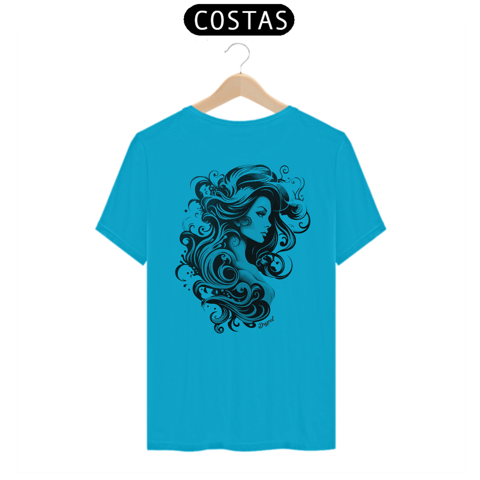 Camiseta T-shirt Unissex Mulher com ondas