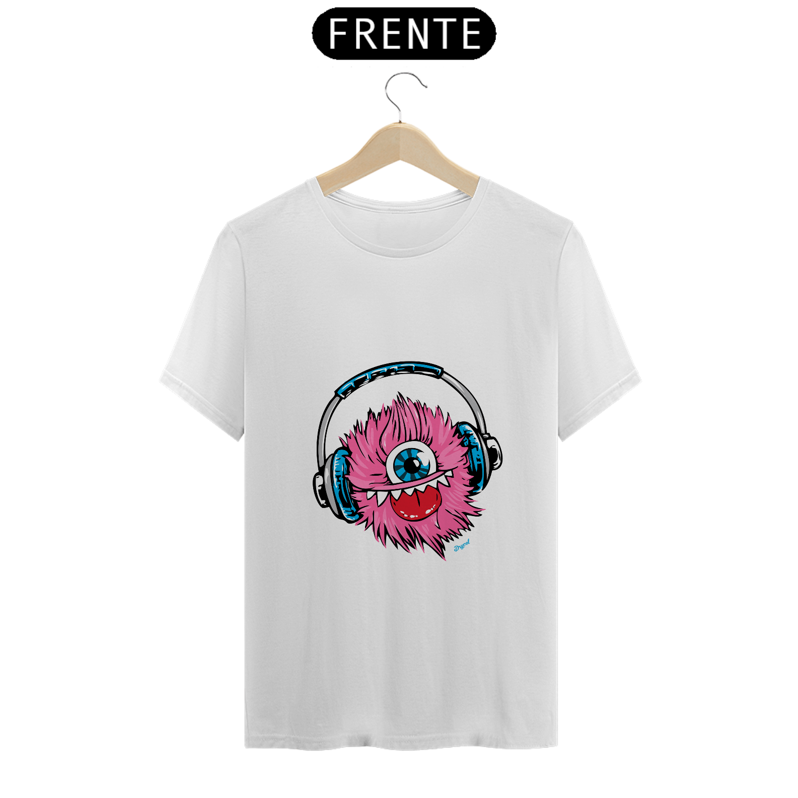 Camiseta T-shirt Unissex Monstrinho de Fone