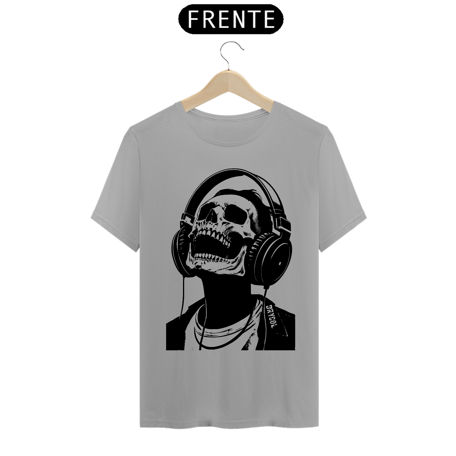 Camiseta T-shirt Unissex Caveira de fone