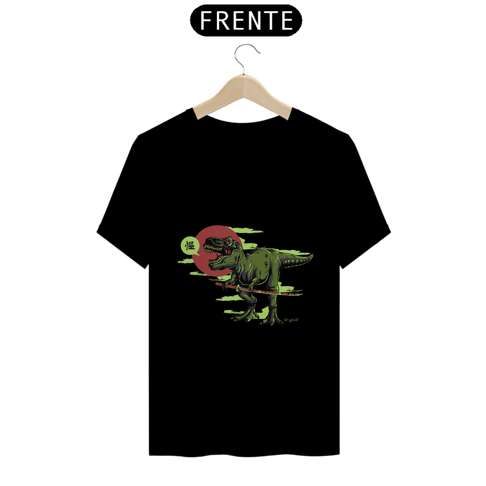 Camiseta T-shirt Unissex Dinossauro Samurai