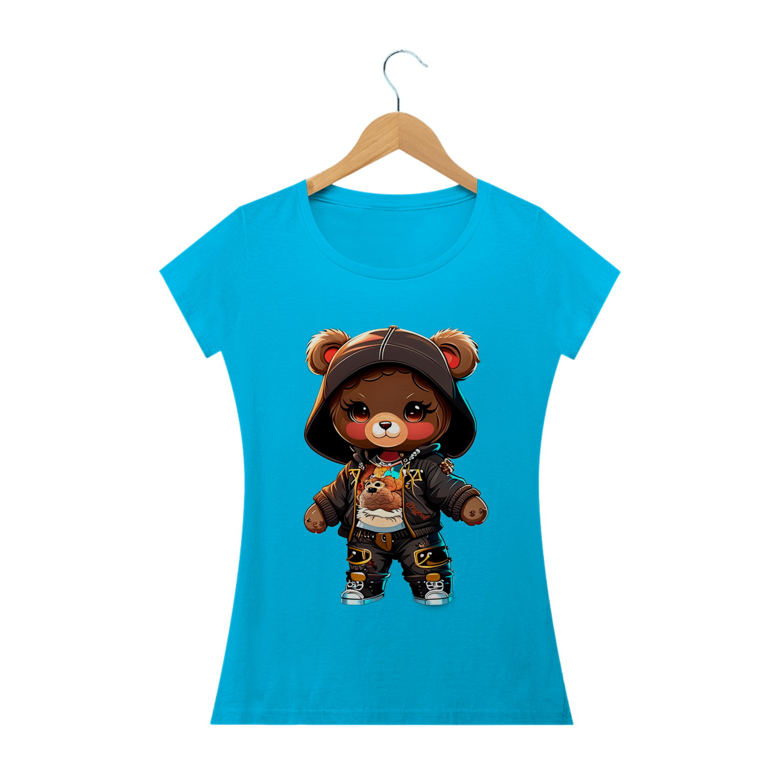 Camiseta T-shirt Feminina Ursinho Estiloso