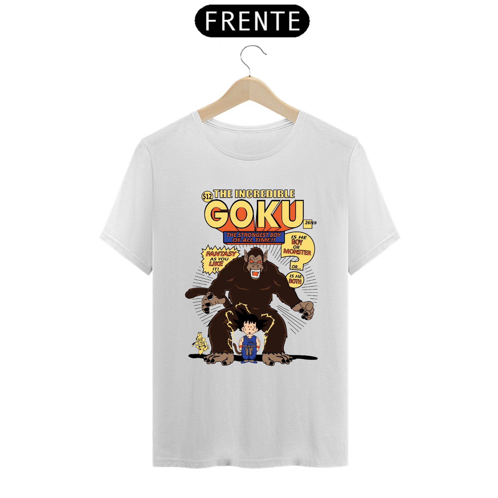 Camiseta masculina transformação Oozaru 