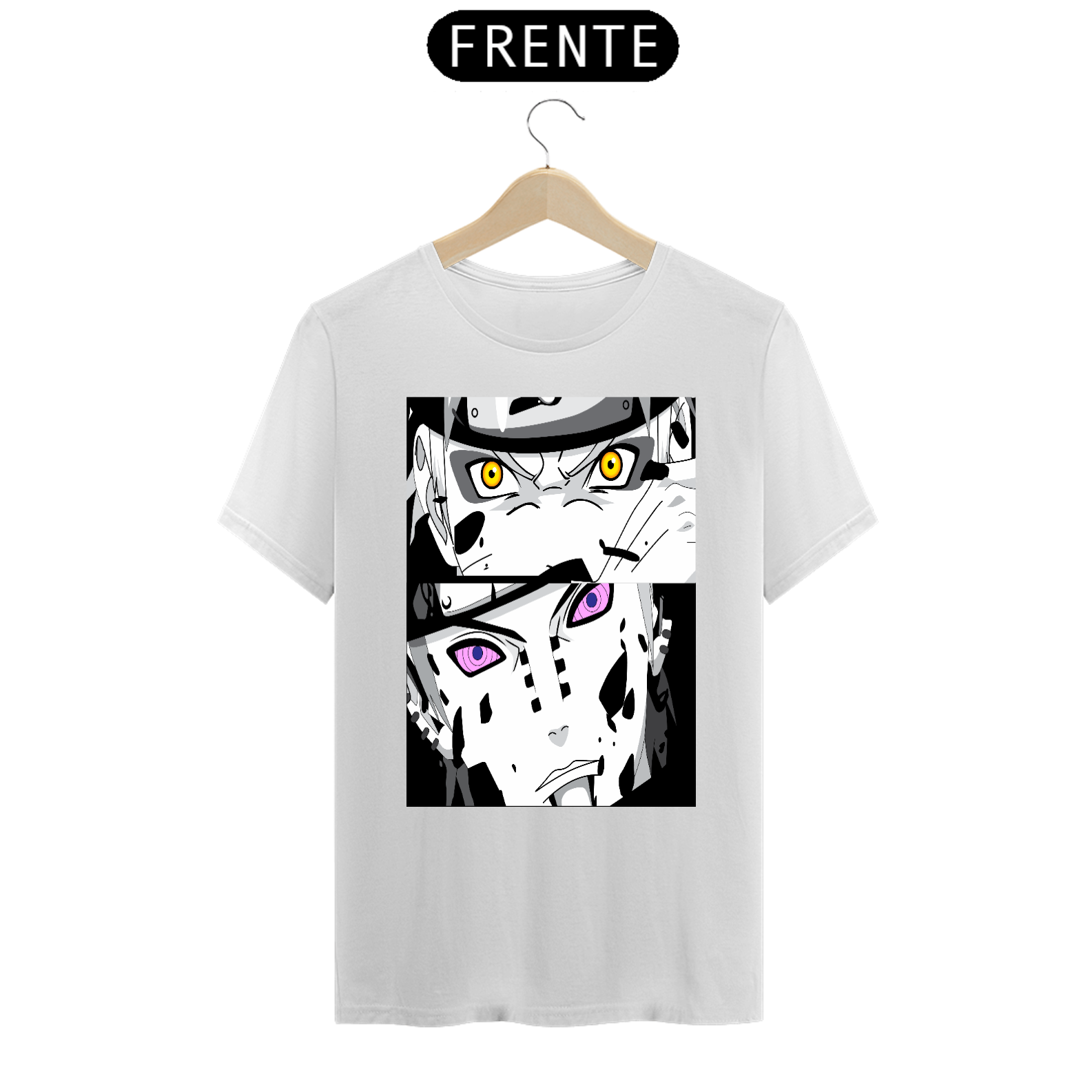 Camiseta masculina Naruto vs Pain