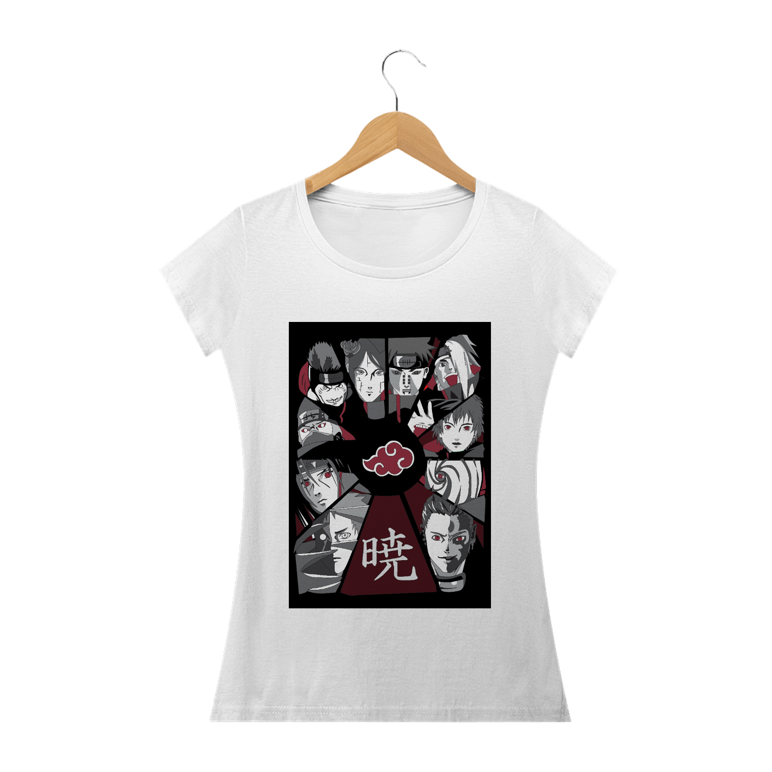 Camiseta feminina Akatsuki 