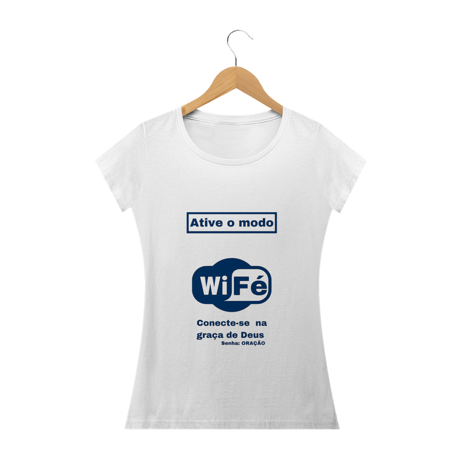 Camiseta feminina Wi fé 