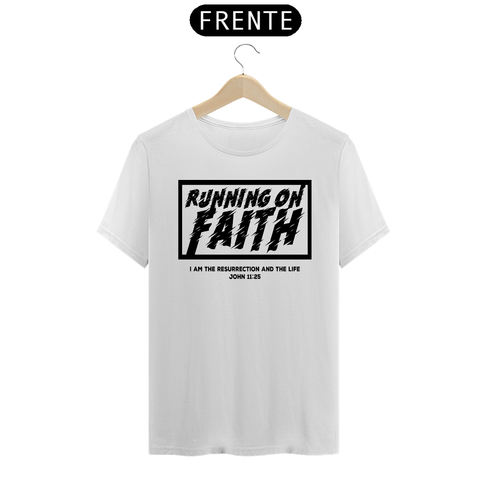 Camiseta masculina Correndo na fé