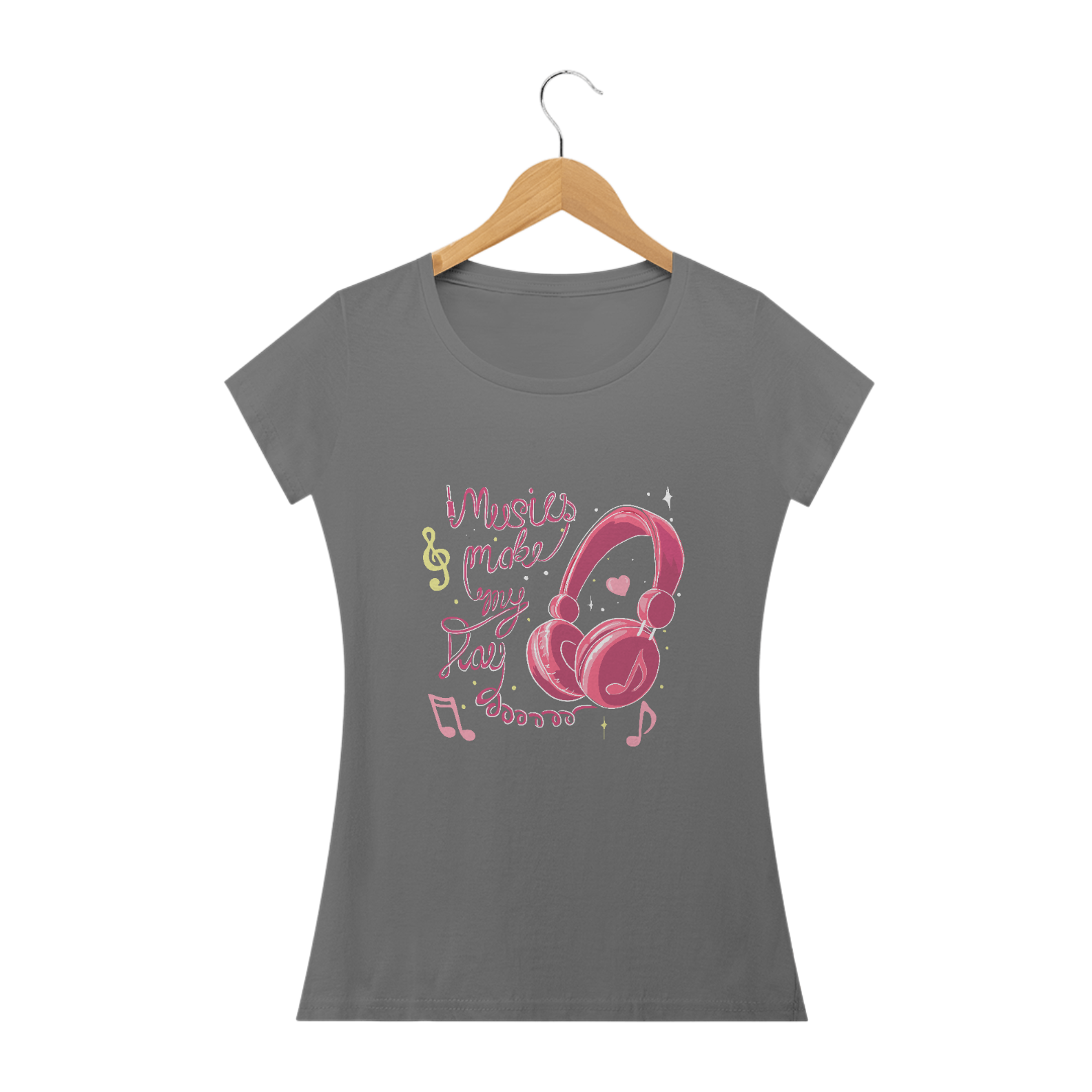 Camiseta feminina baby long estona Music
